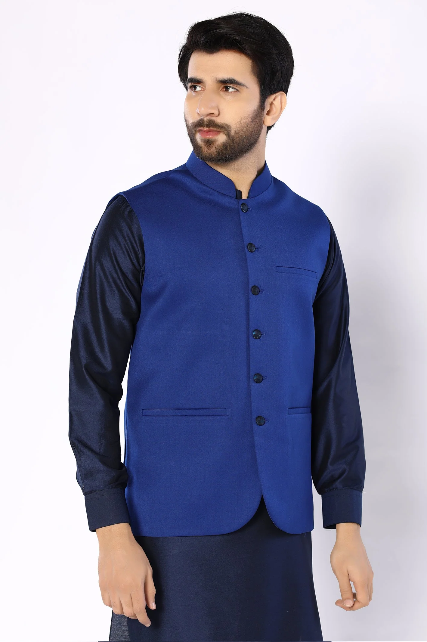 Royal Blue Waistcoat - Image 2