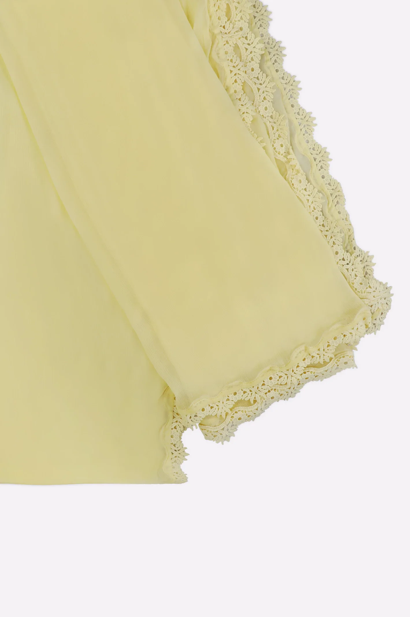 Yellow Lace Dupatta - Image 2