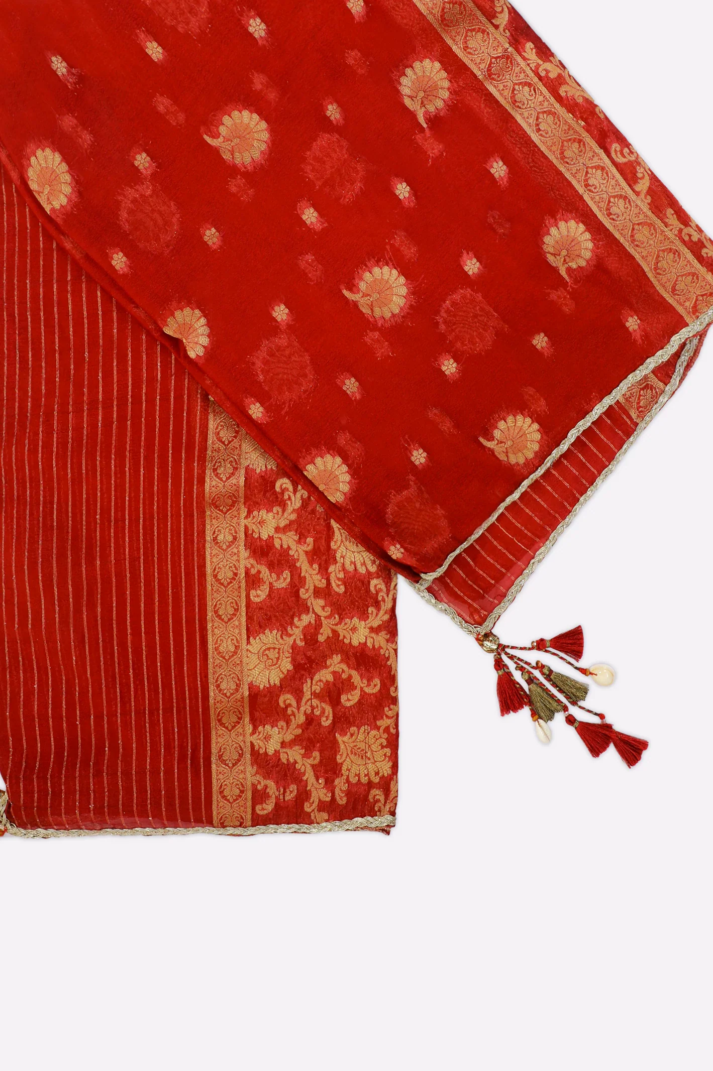 Rust Plain Dupatta - Image 2