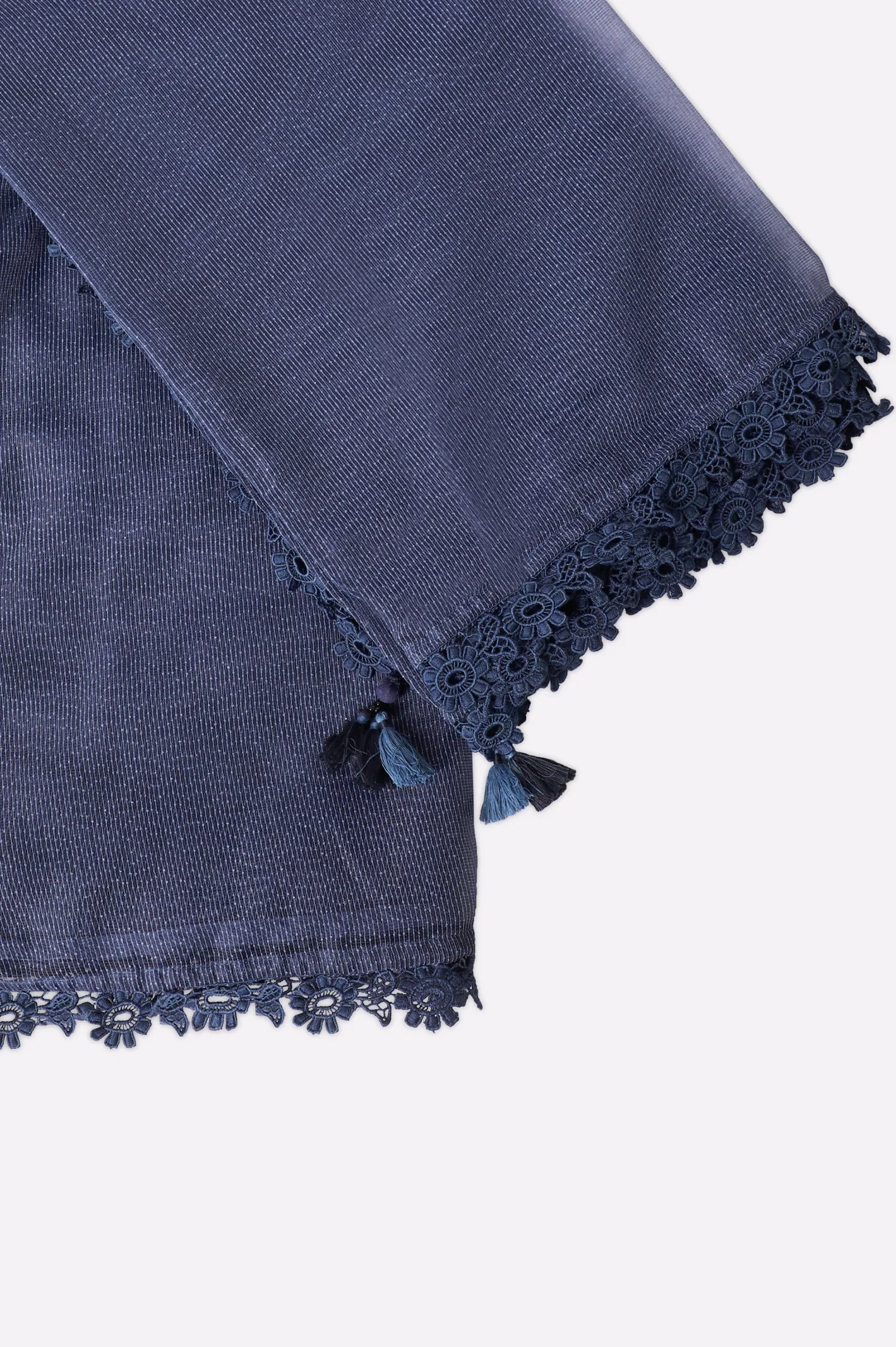 Blue Lace Dupatta - Image 2