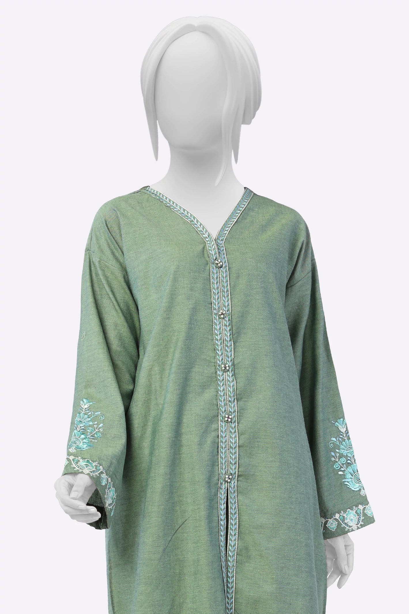 Green Embroidered 2PC - Image 2