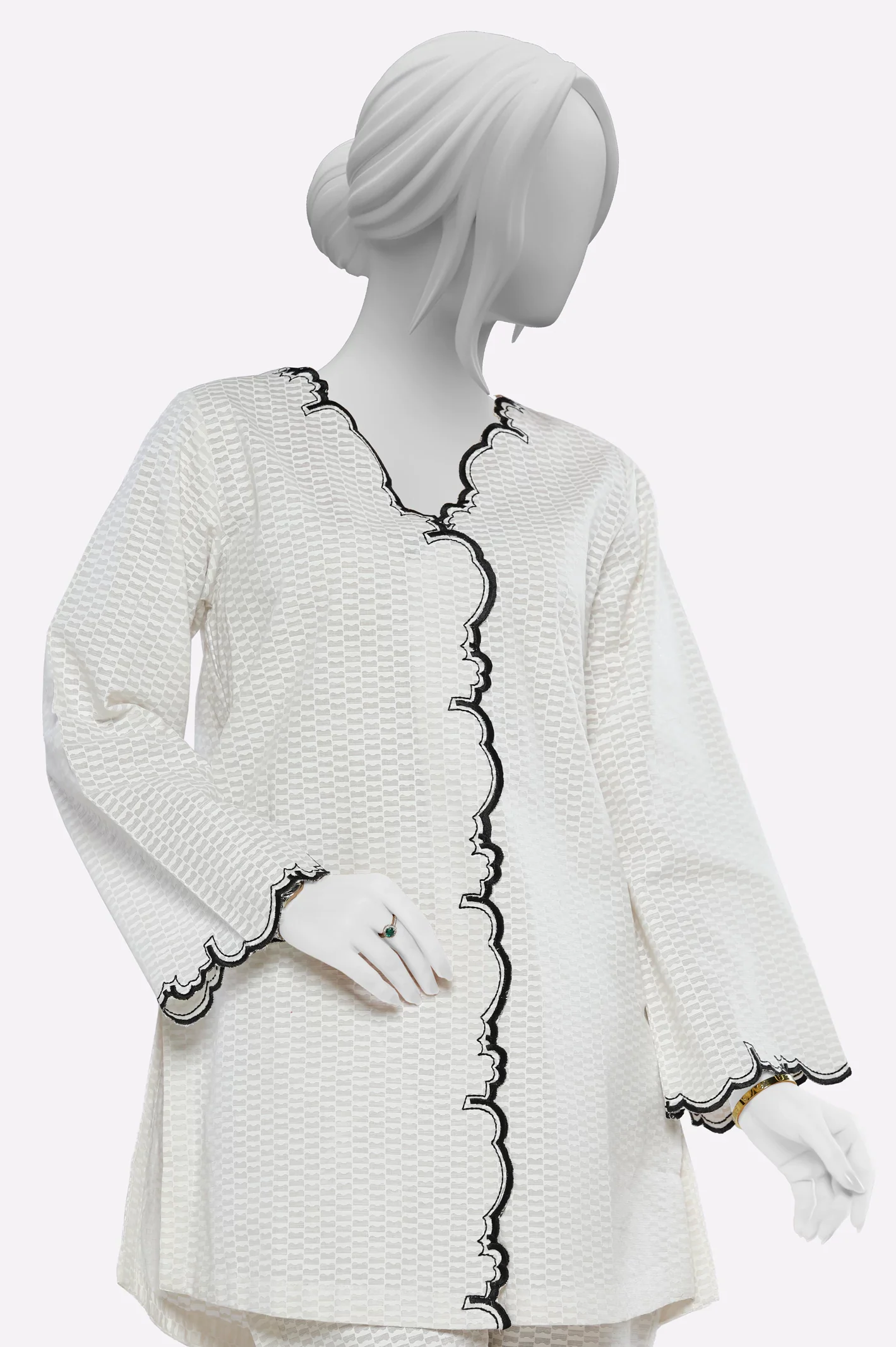 White Stylised 2PC - Image 2