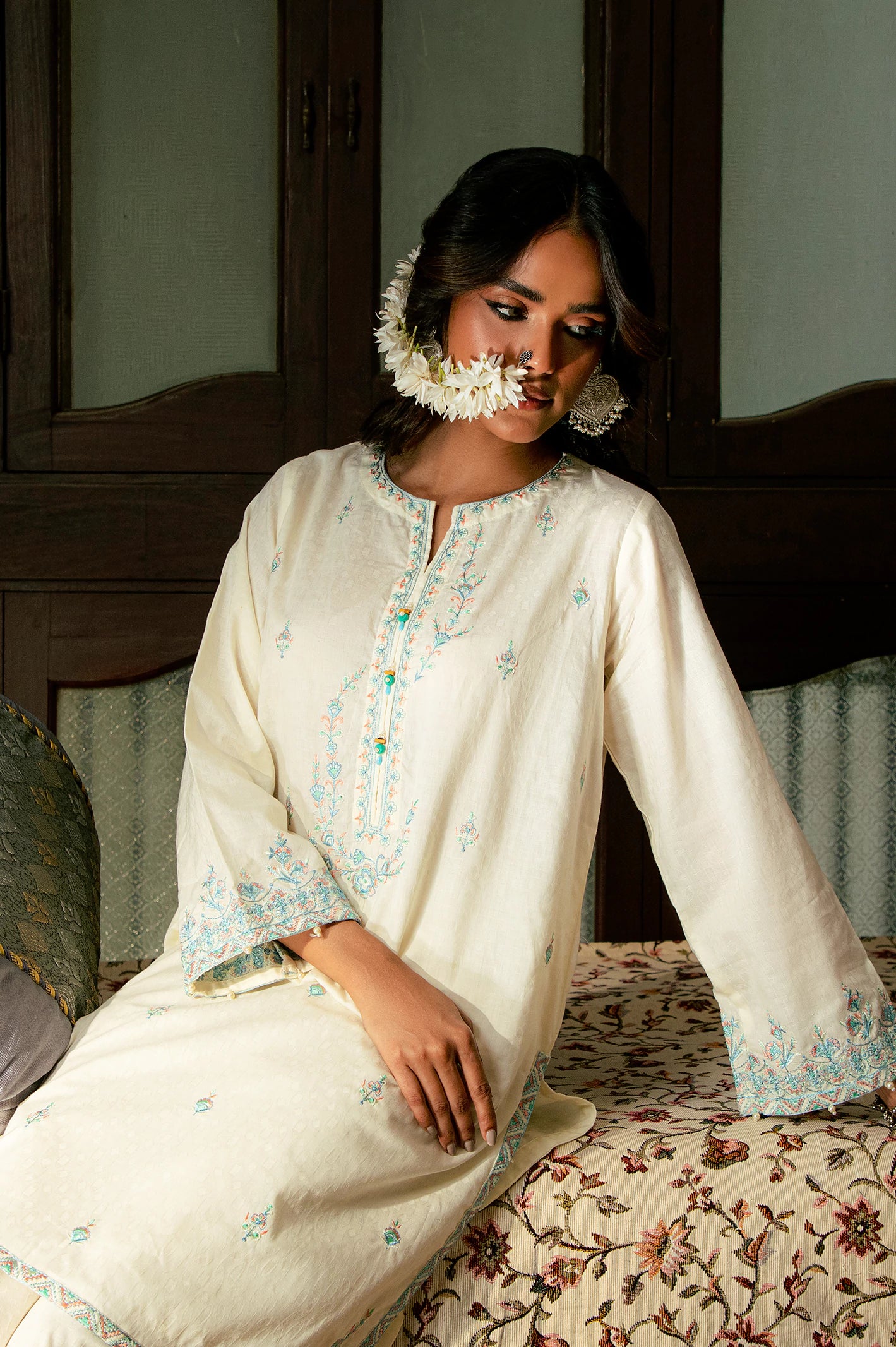 Ivory Embroidered 2PC