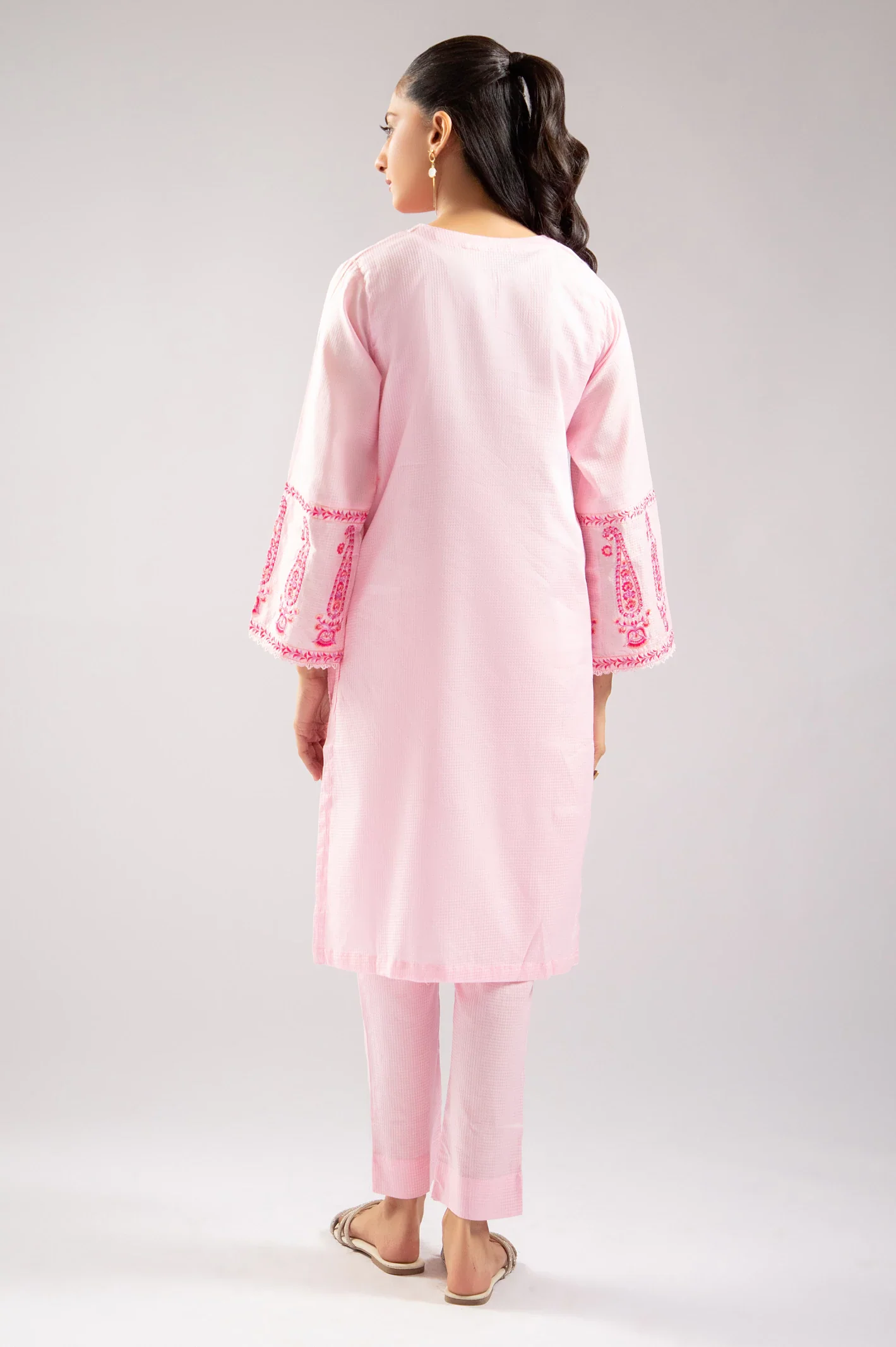 Pink Embroidered 2PC - Image 4