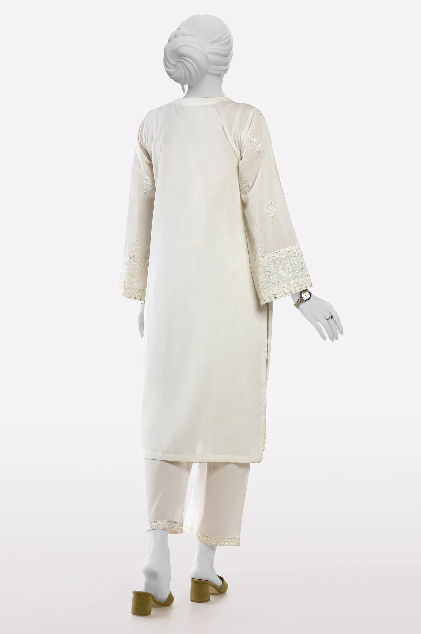 Off White Embroidered 2PC - Image 3
