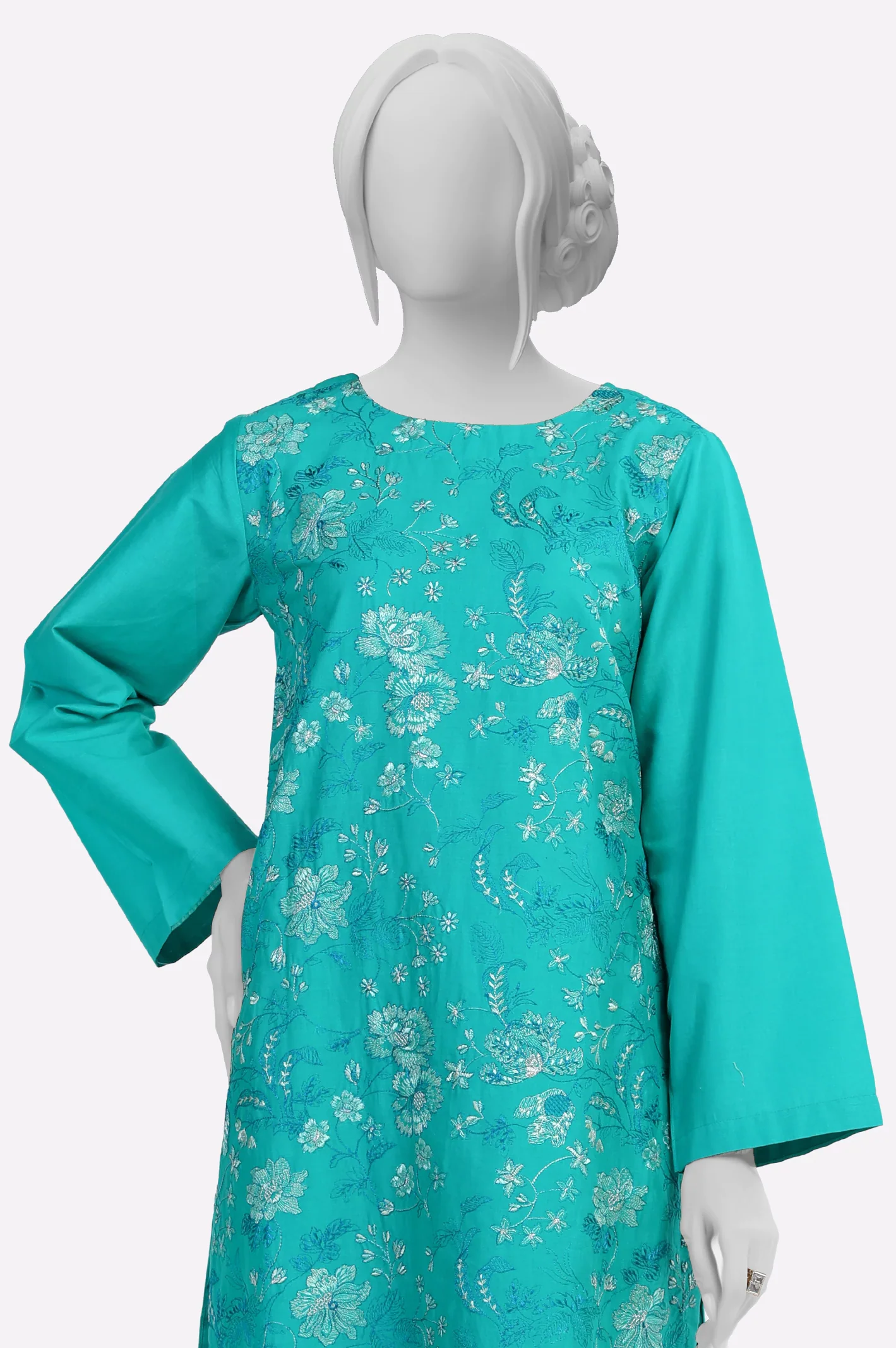 Green Embroidered 2PC - Image 2