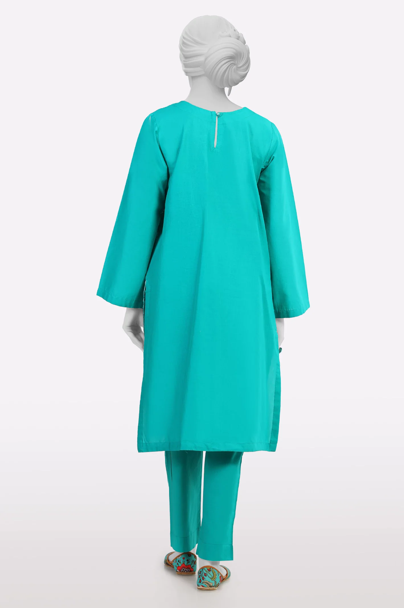 Green Embroidered 2PC - Image 3