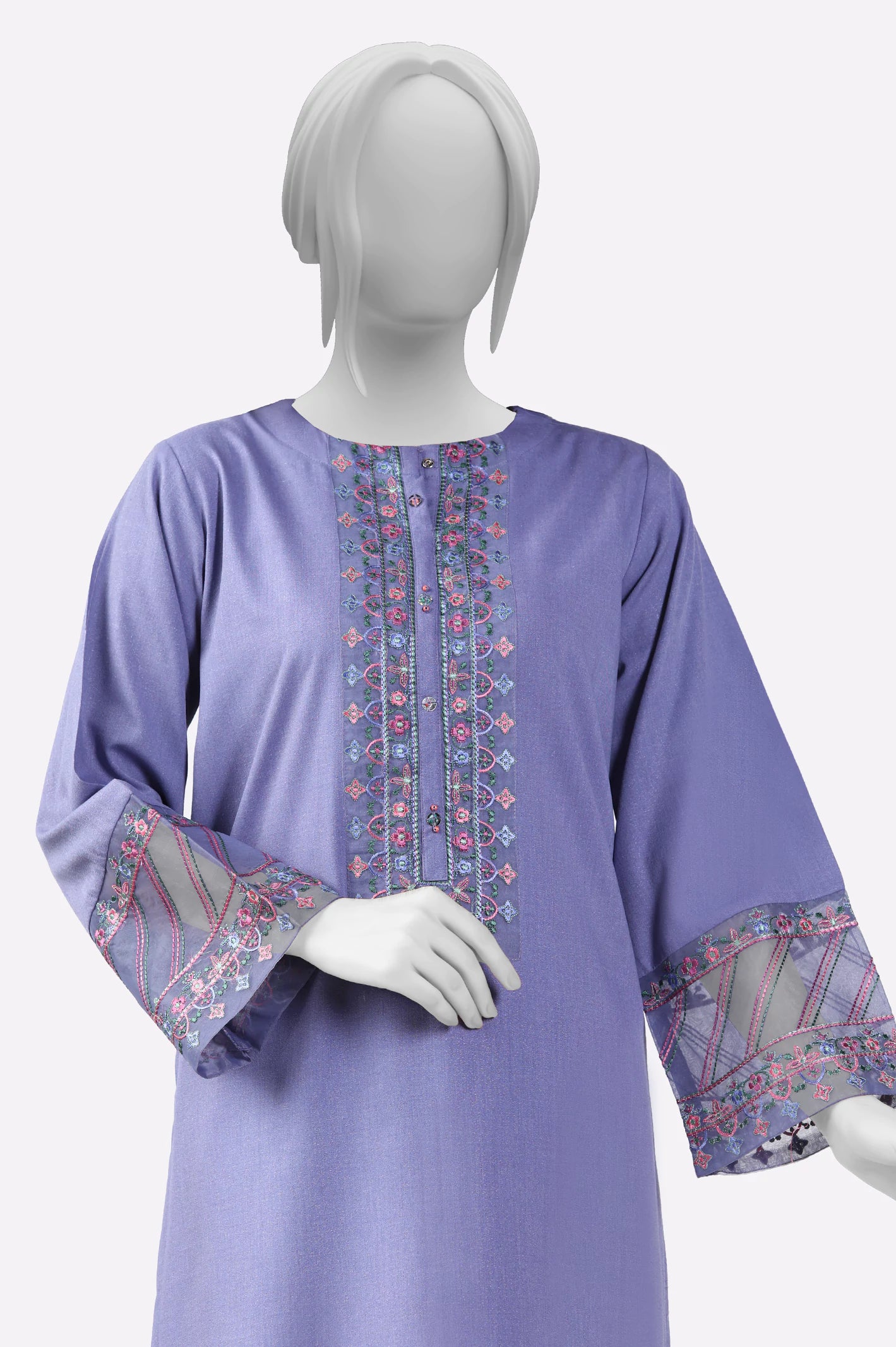 Purple Embroidered 2PC - Image 2