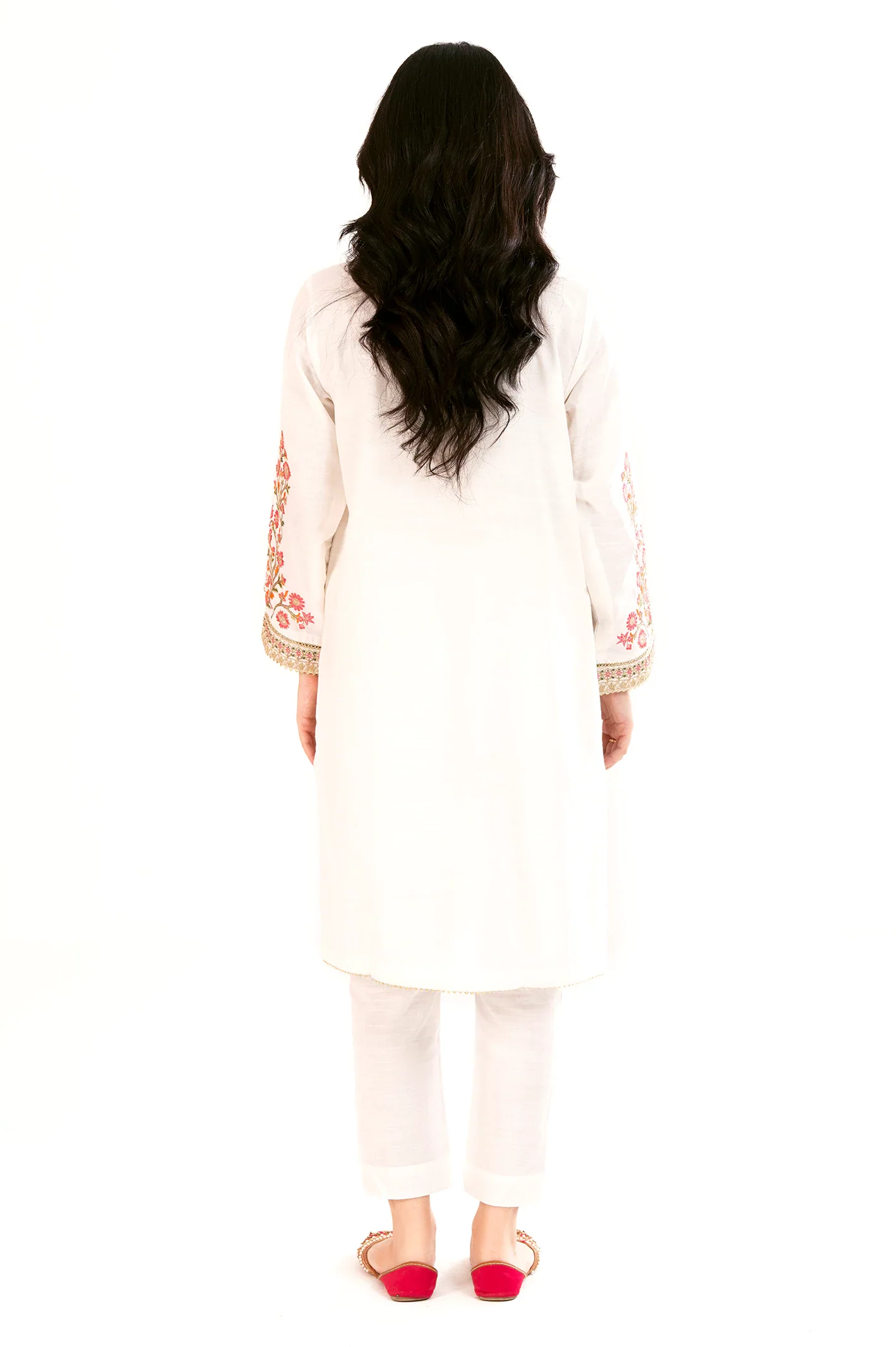 White Embroidered 2PC - Image 5