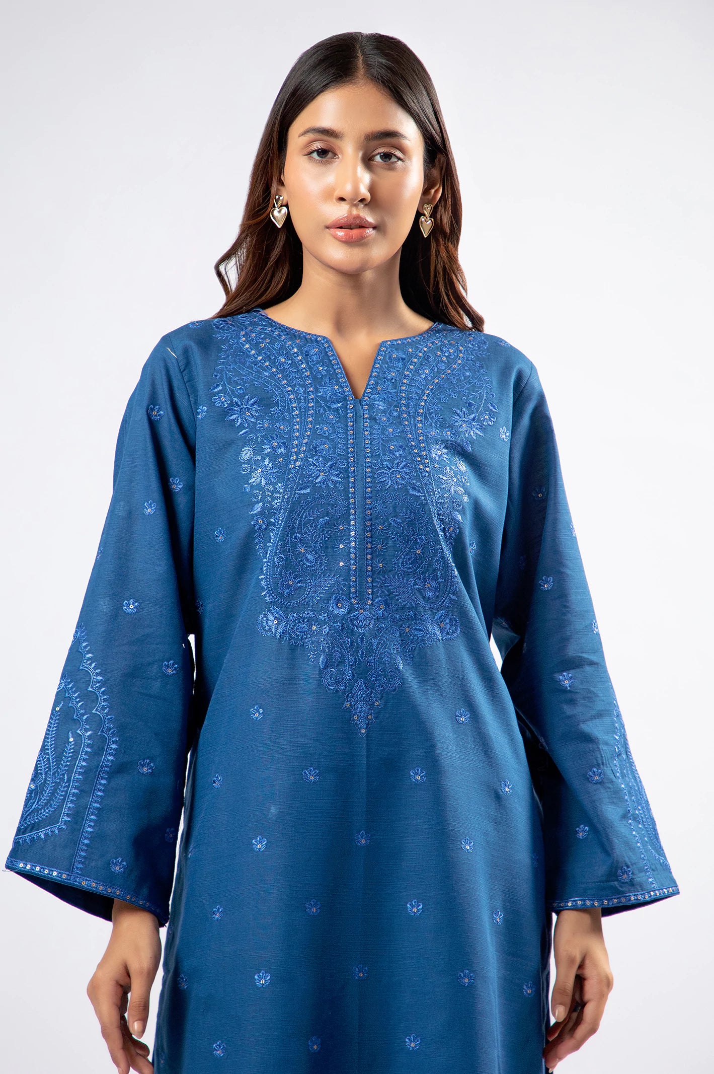 Blue Embroidered 2PC - Image 2