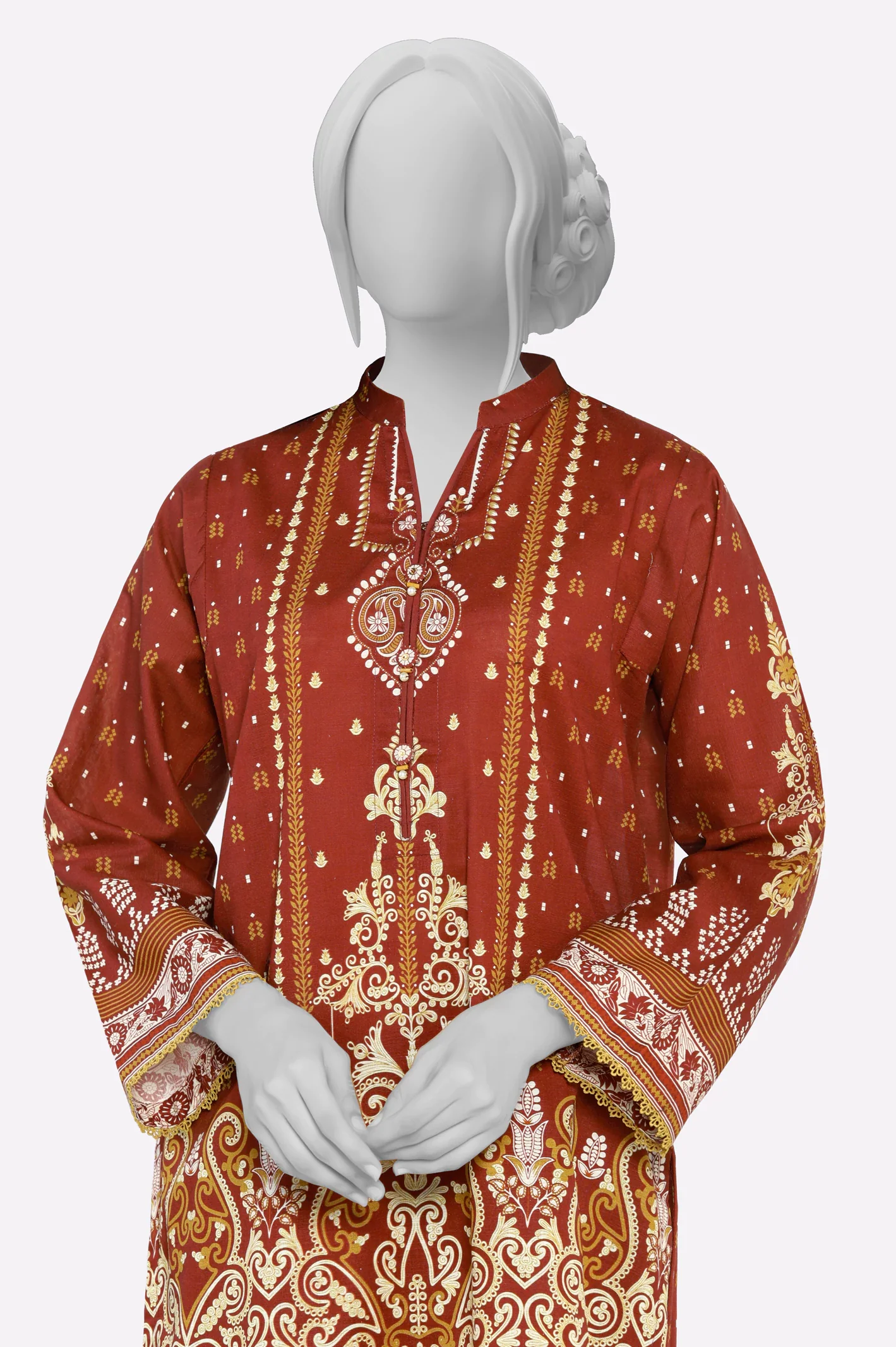 Maroon Printed 2PC - Image 2