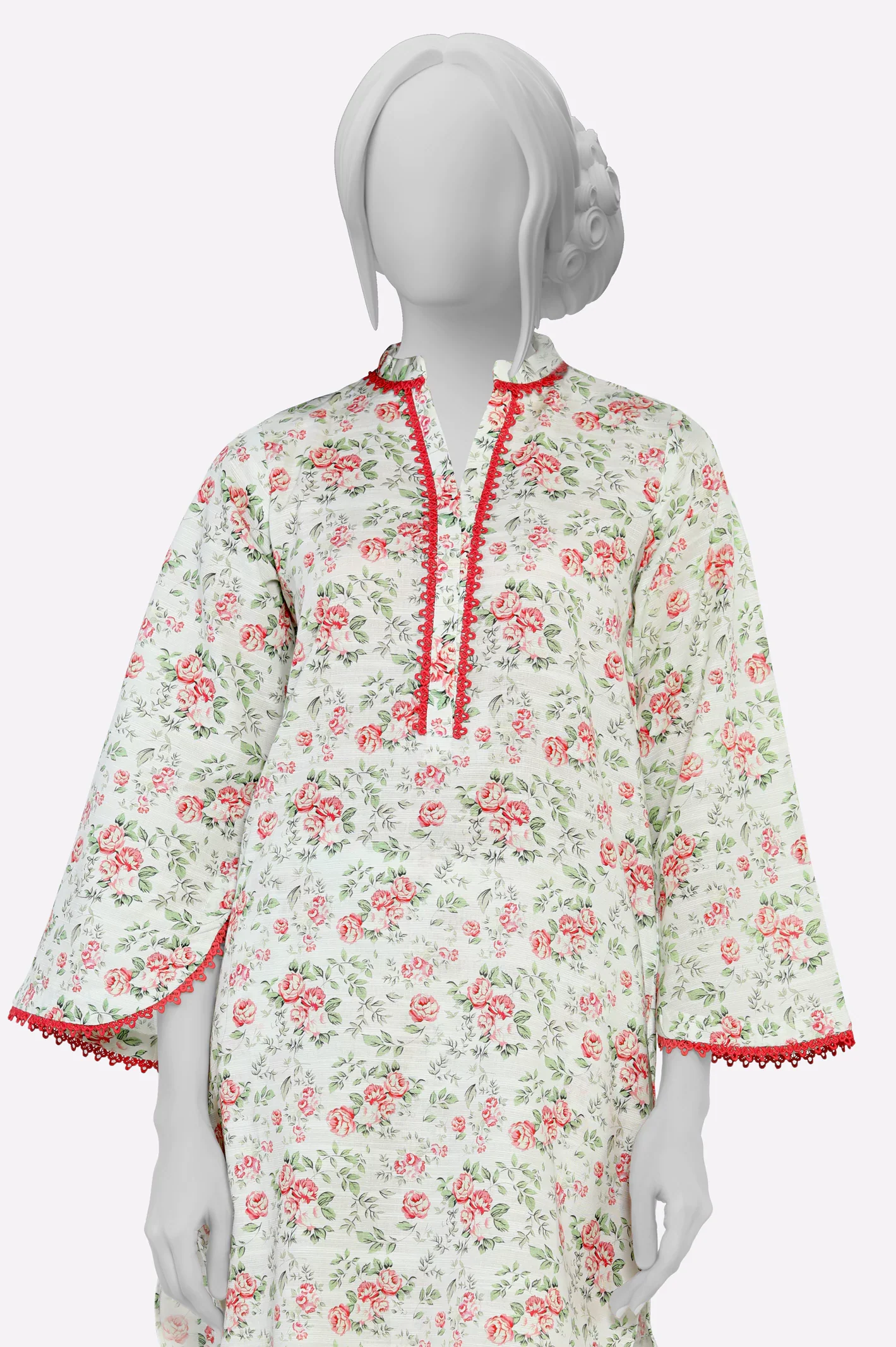 White Printed 2PC - Image 2