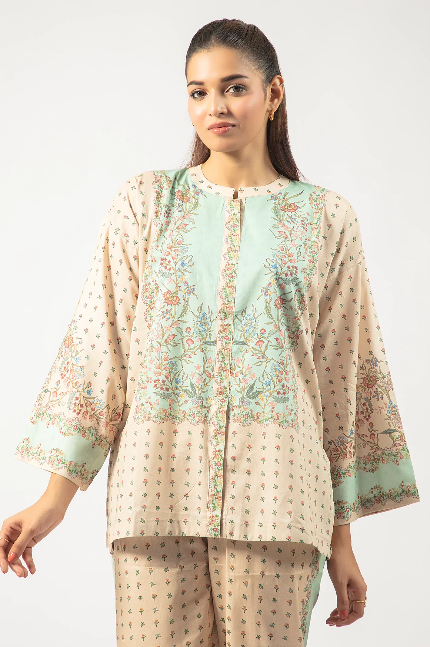 Peach Printed 2PC - Image 2
