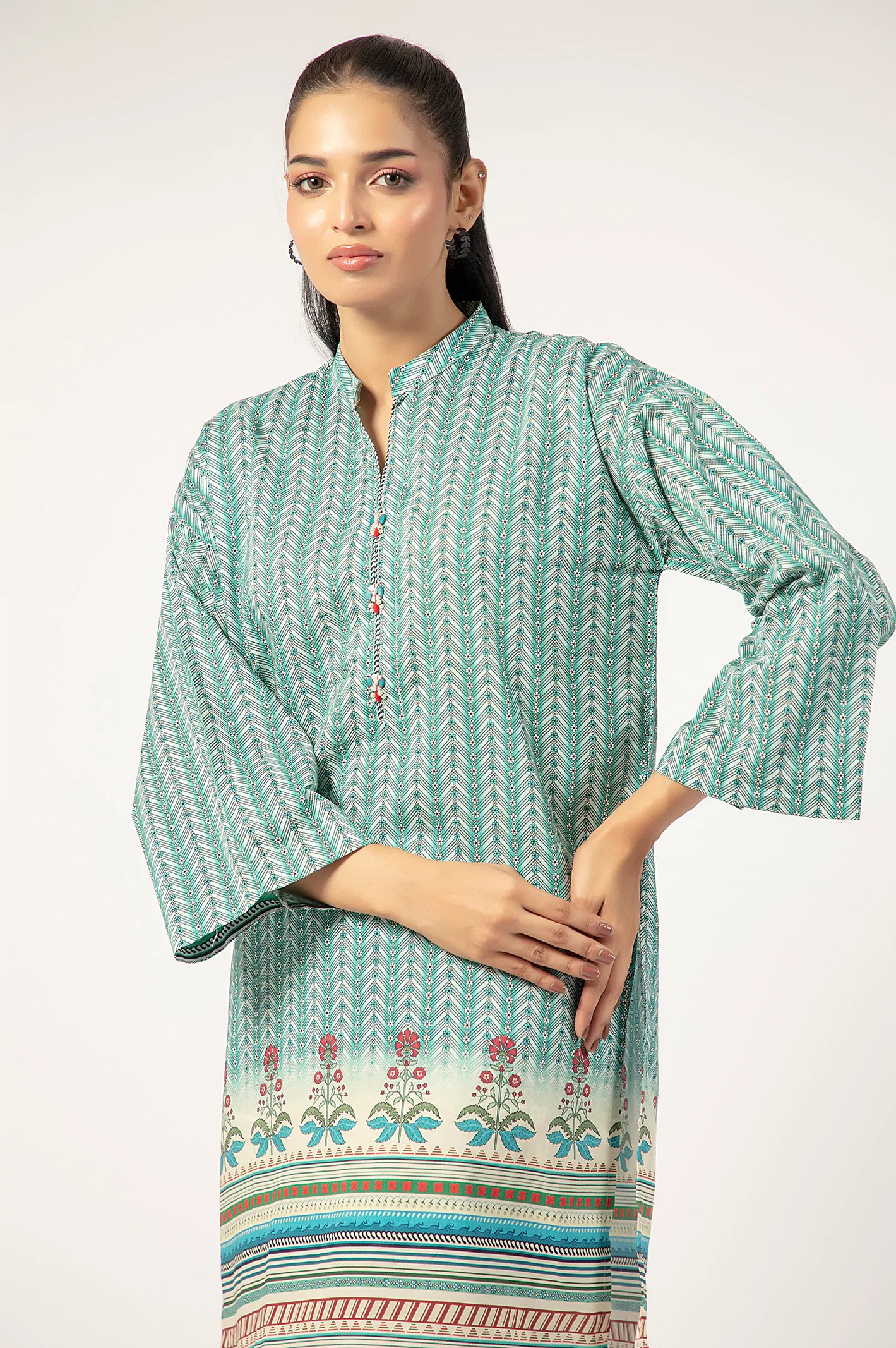 Sea Green Printed 2PC - Image 3