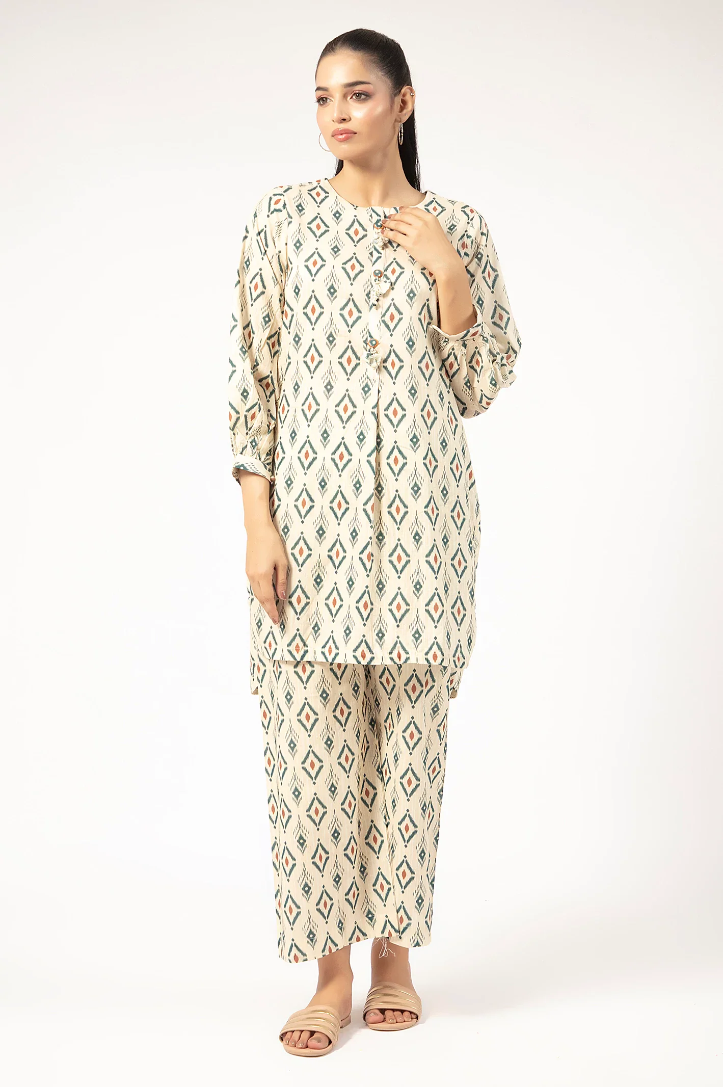 Ivory Printed 2PC