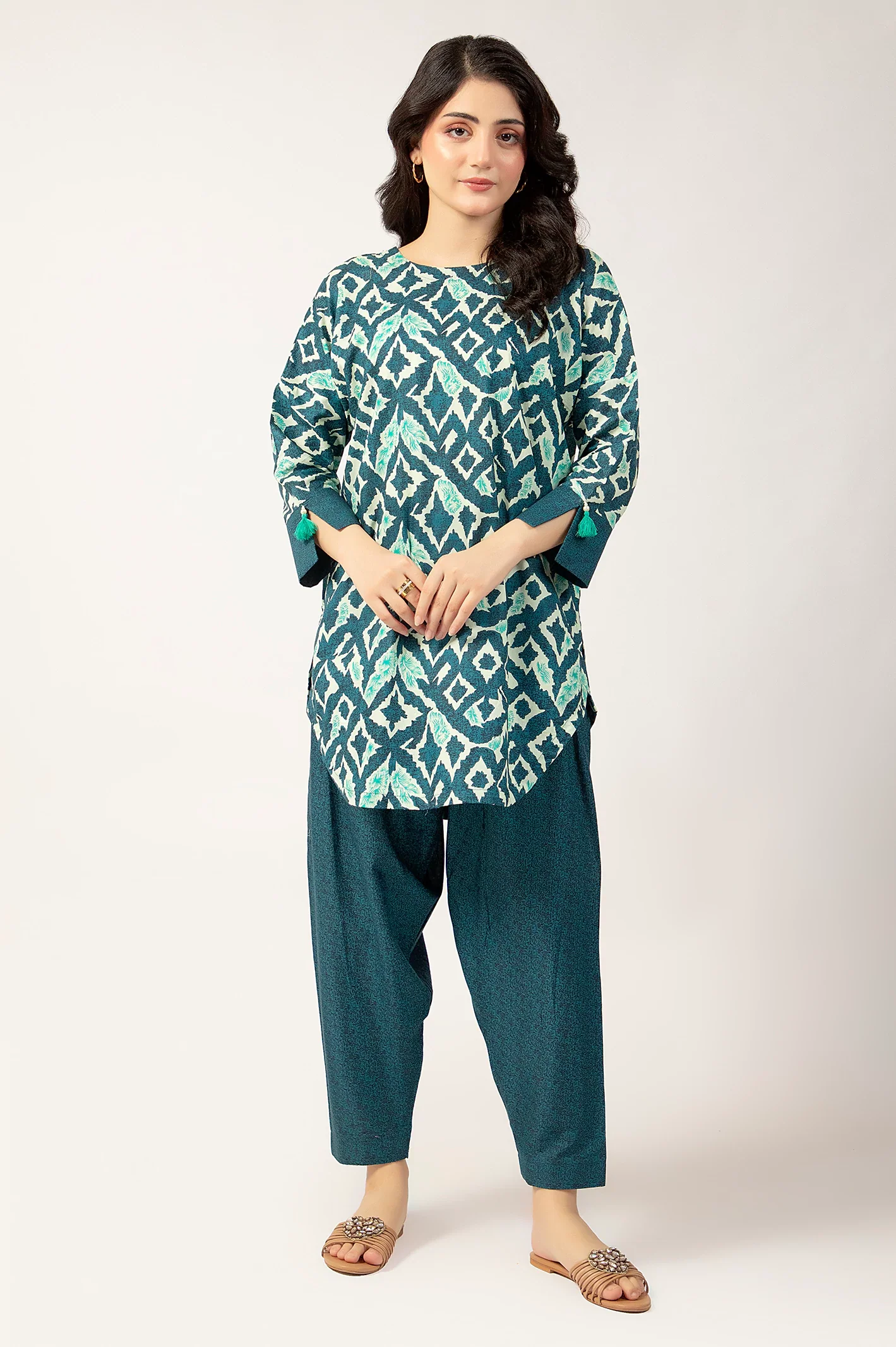Teal Printed 2PC - Image 3