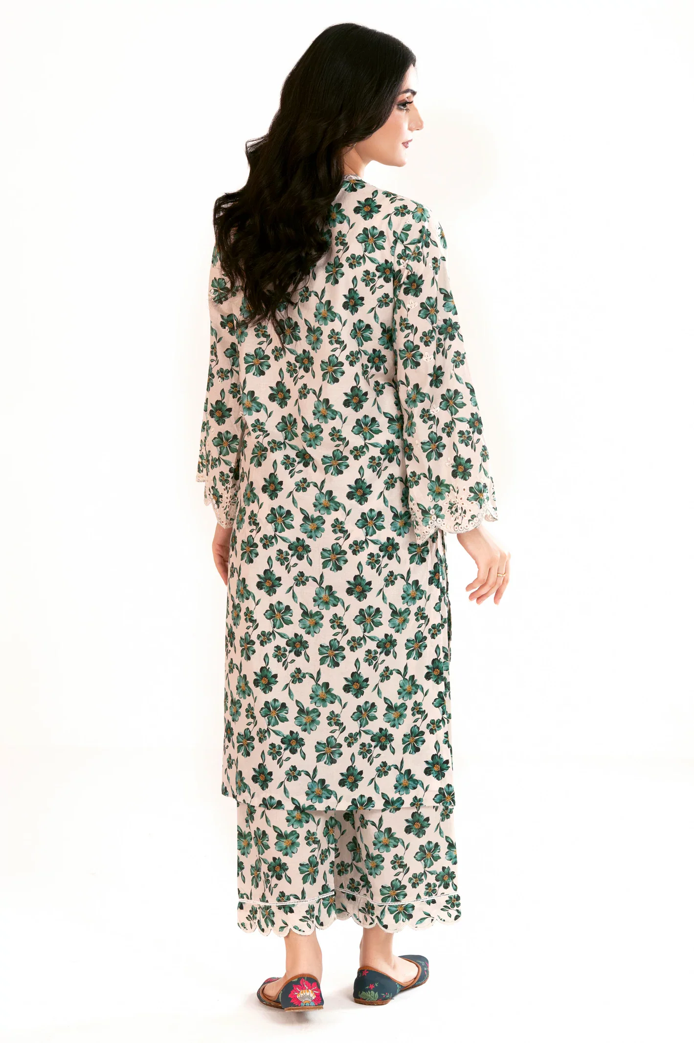 Beige Printed Embroidered 2PC - Image 4
