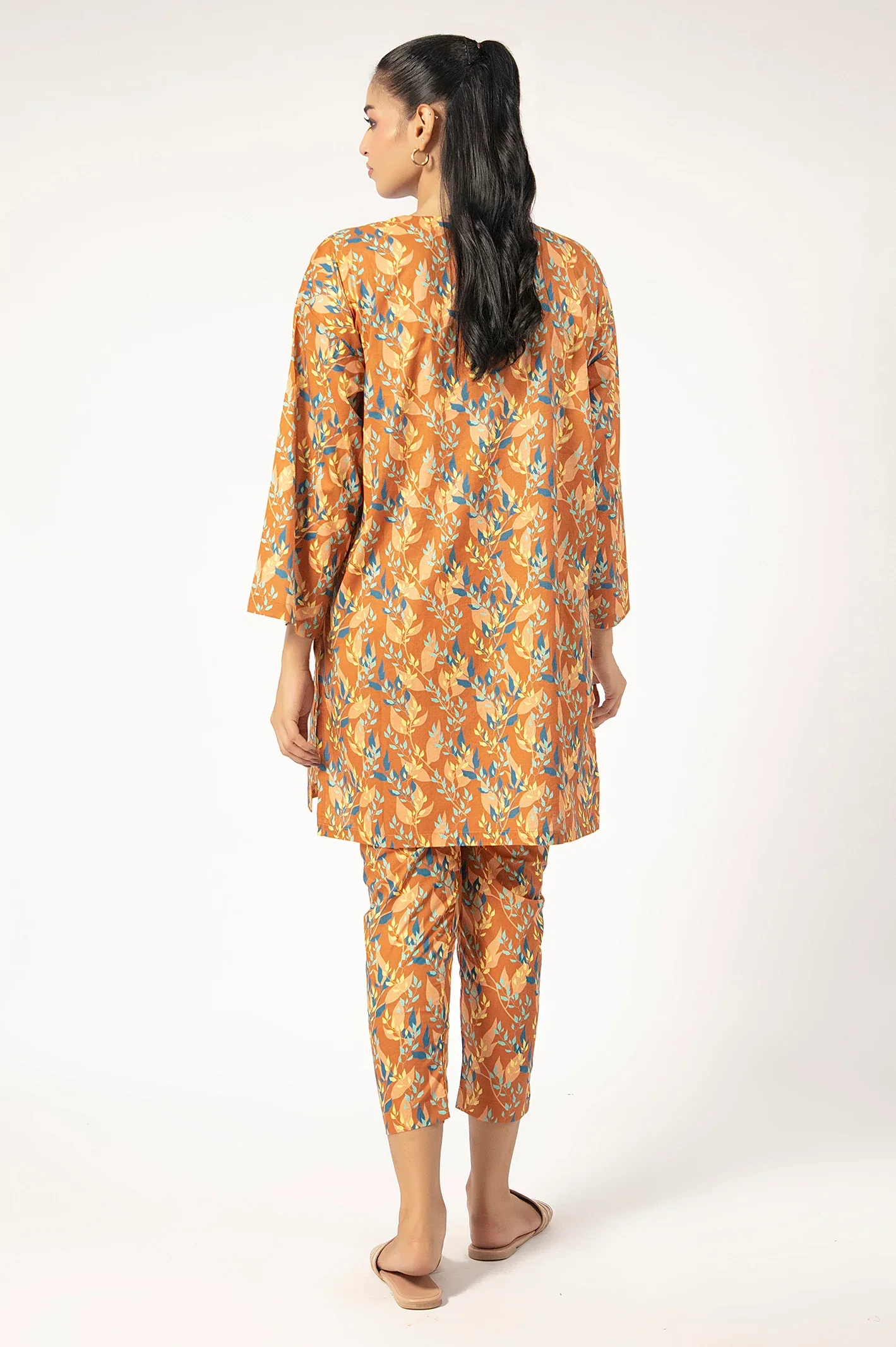 Brown Printed 2PC - Image 4