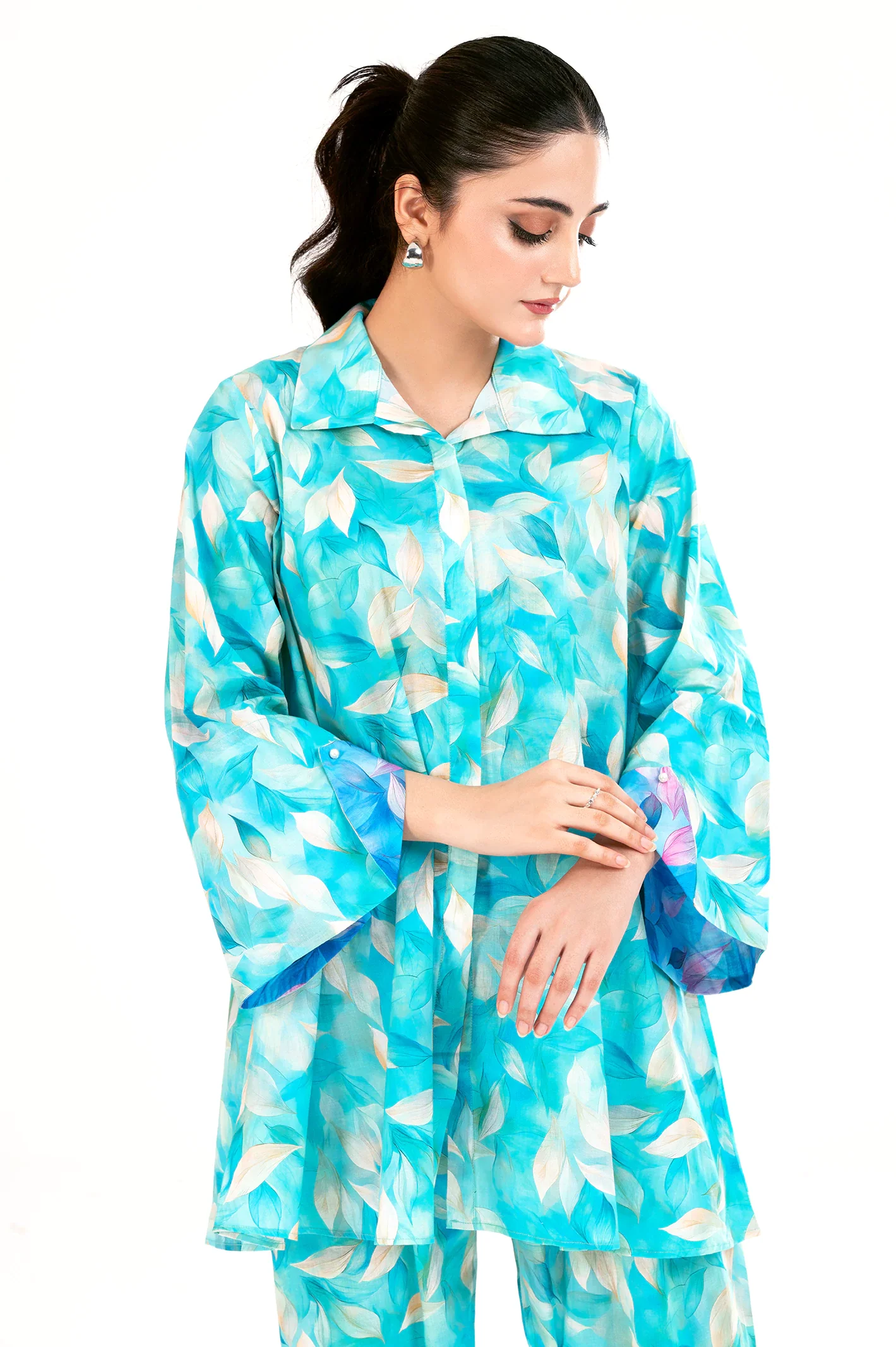 Aqua Printed 2PC - Image 2