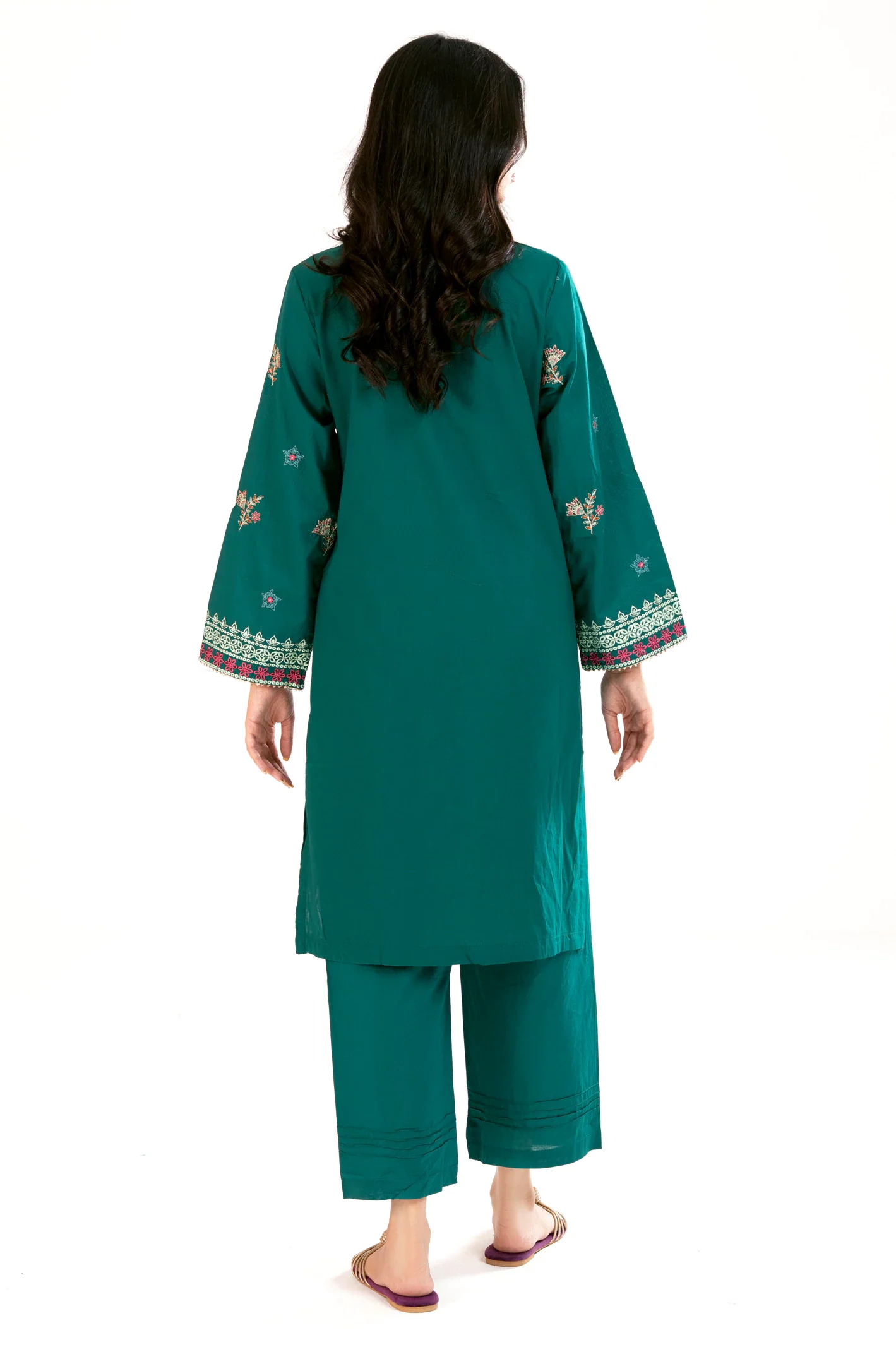 Teal Embroidered 2PC - Image 4