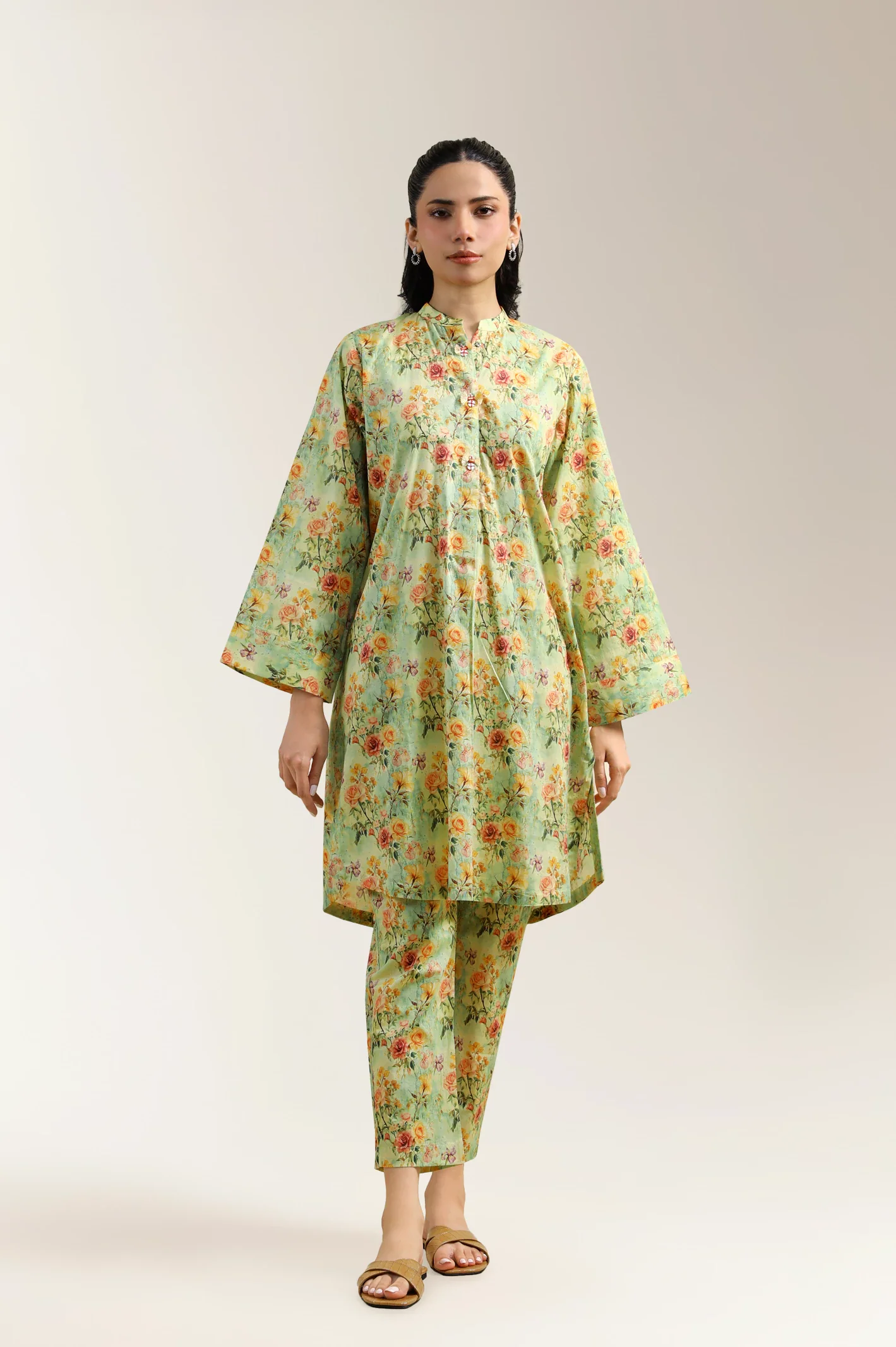 Lime Printed 2PC