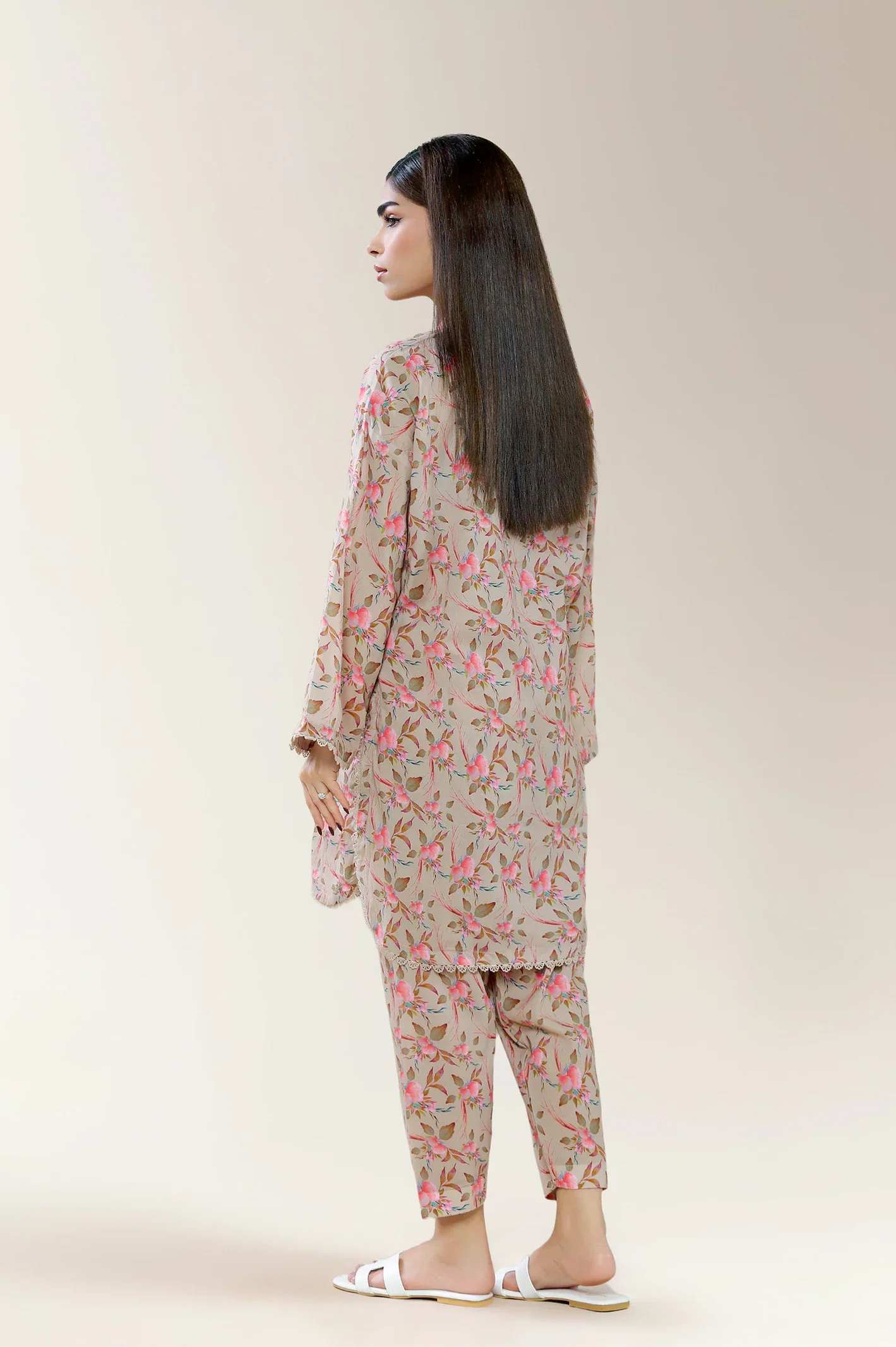 Printed Lawn Grey 2PC - Image 2
