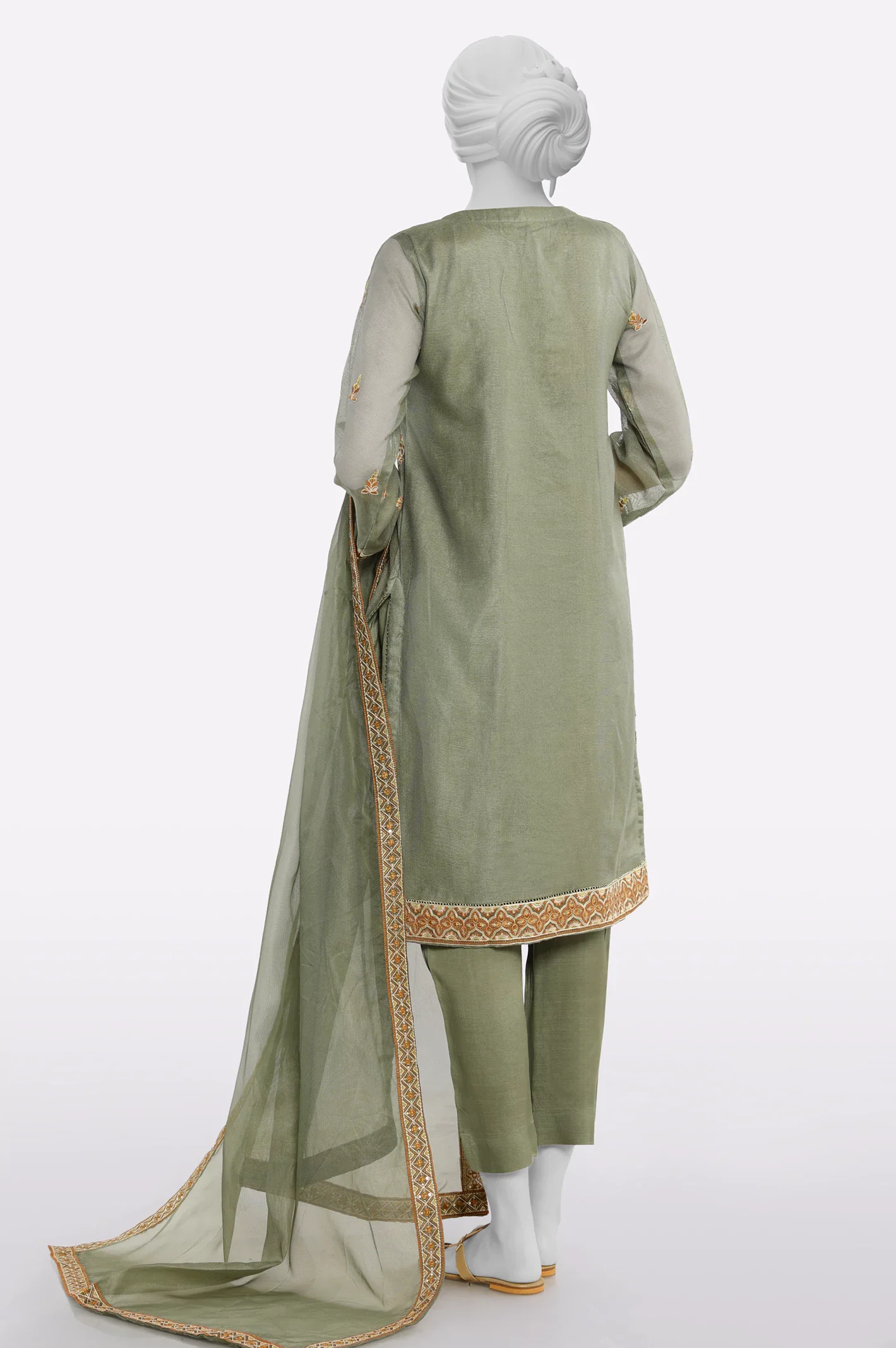 Sea Green Embroidered 3PC - Image 3