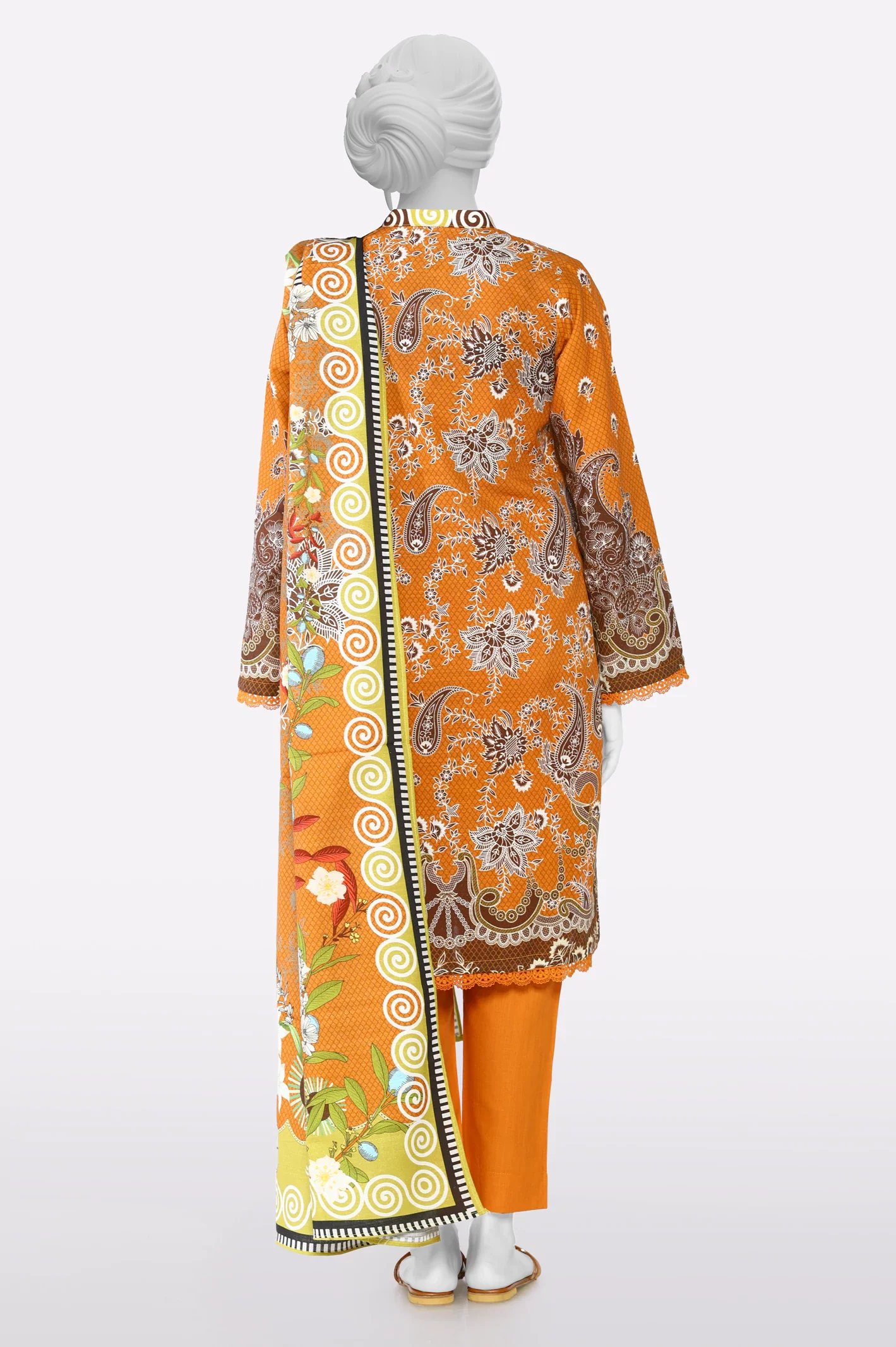 Mustard Printed 3PC - Image 3