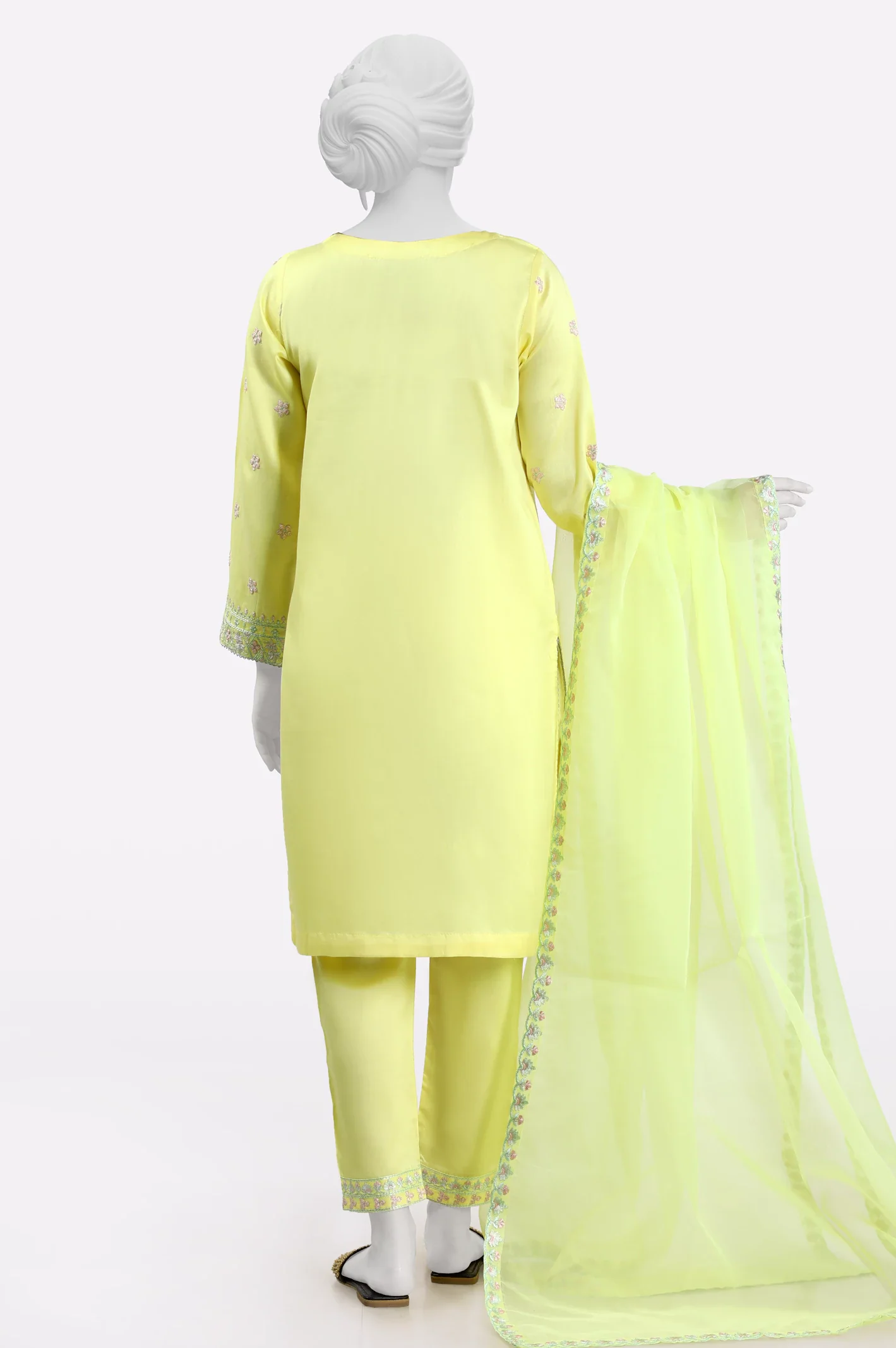 Yellow Embroidered 3PC - Image 3