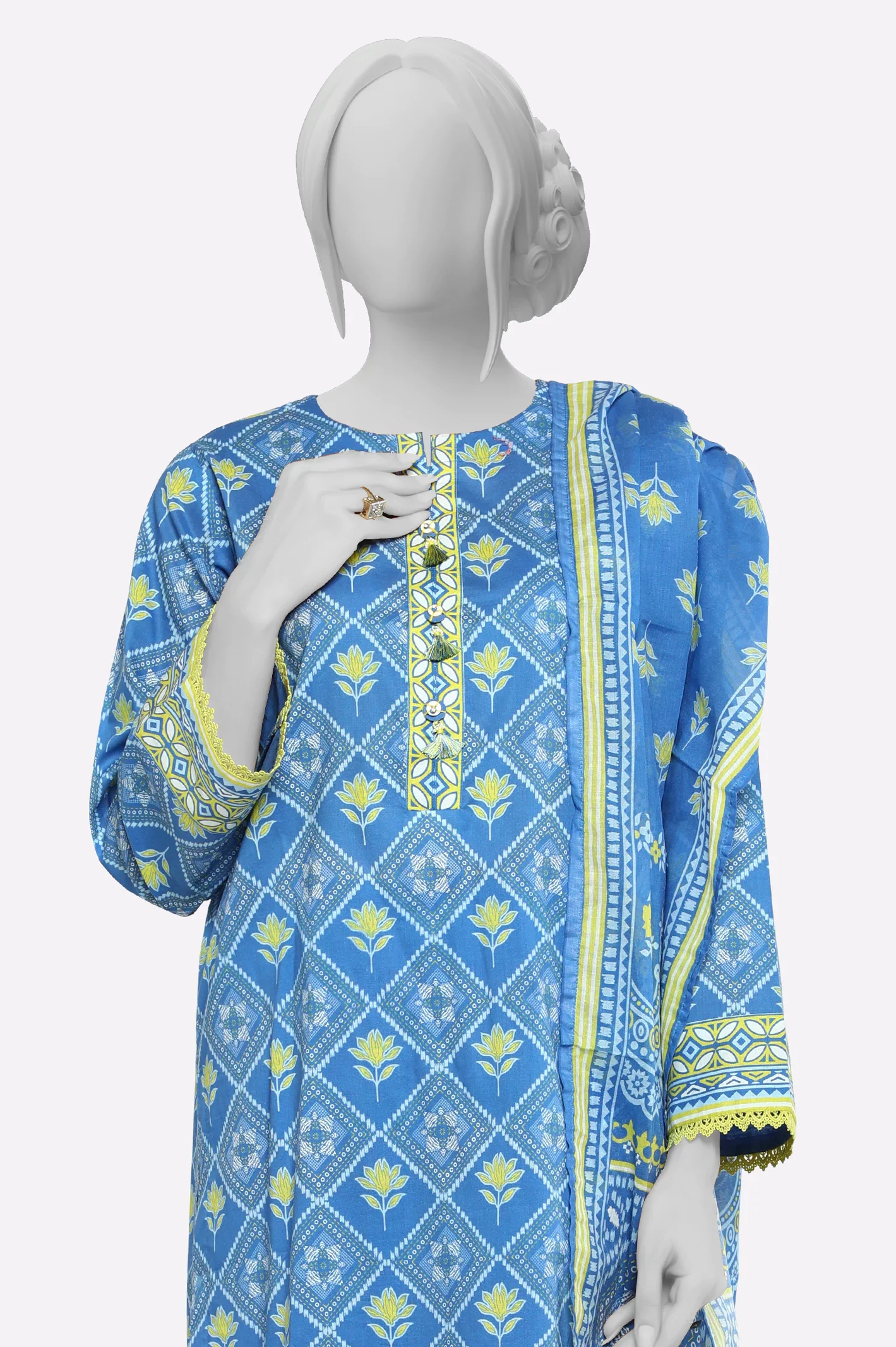 Blue Printed 3PC - Image 2