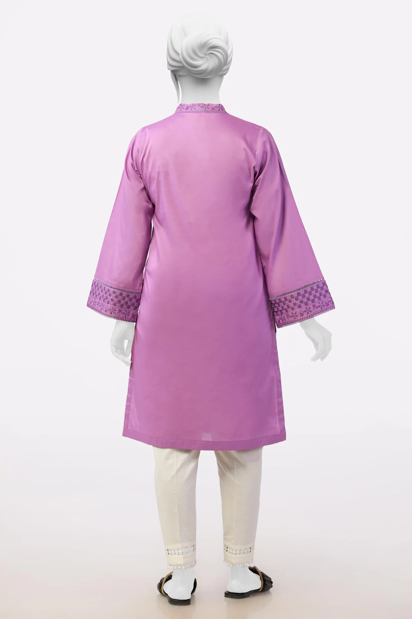 Purple Embroidered Kurti - Image 4