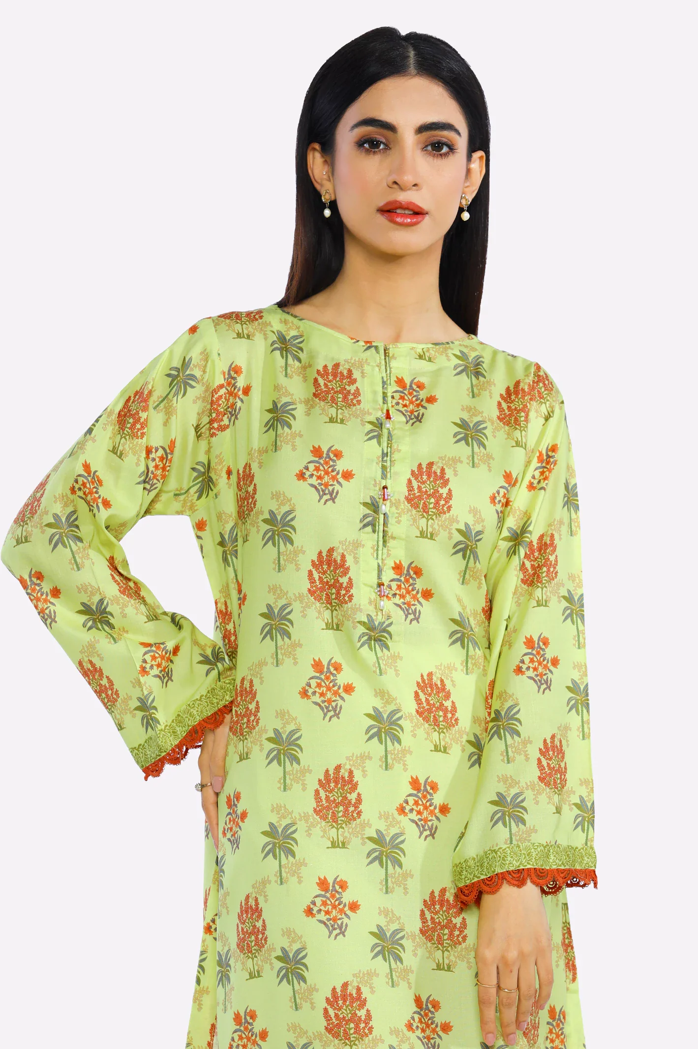 Lemon Printed Kurti - Image 2