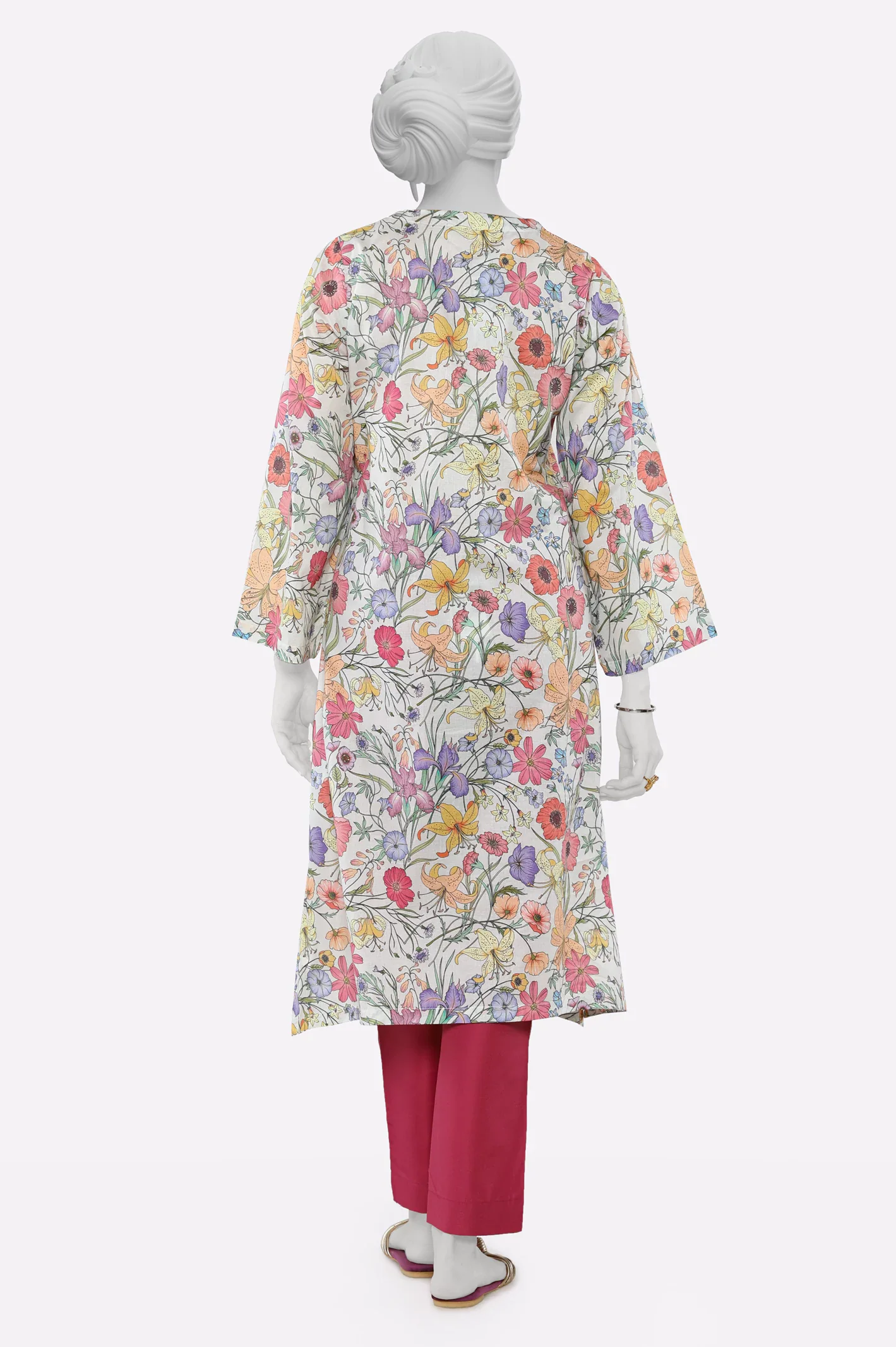 White Printed Kurti - Image 3