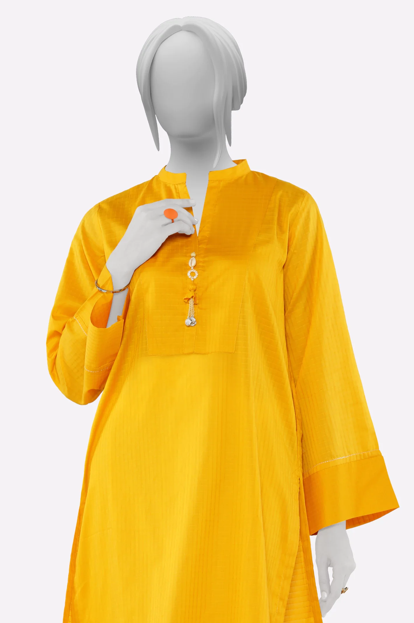 Yellow Stylised Kurti - Image 2