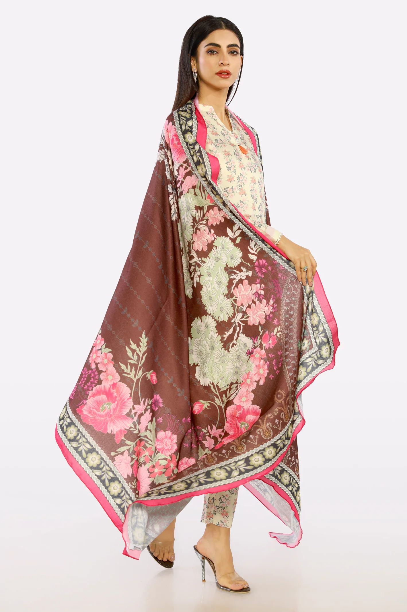 Multicolor Printed Ladies Shawl - Image 2