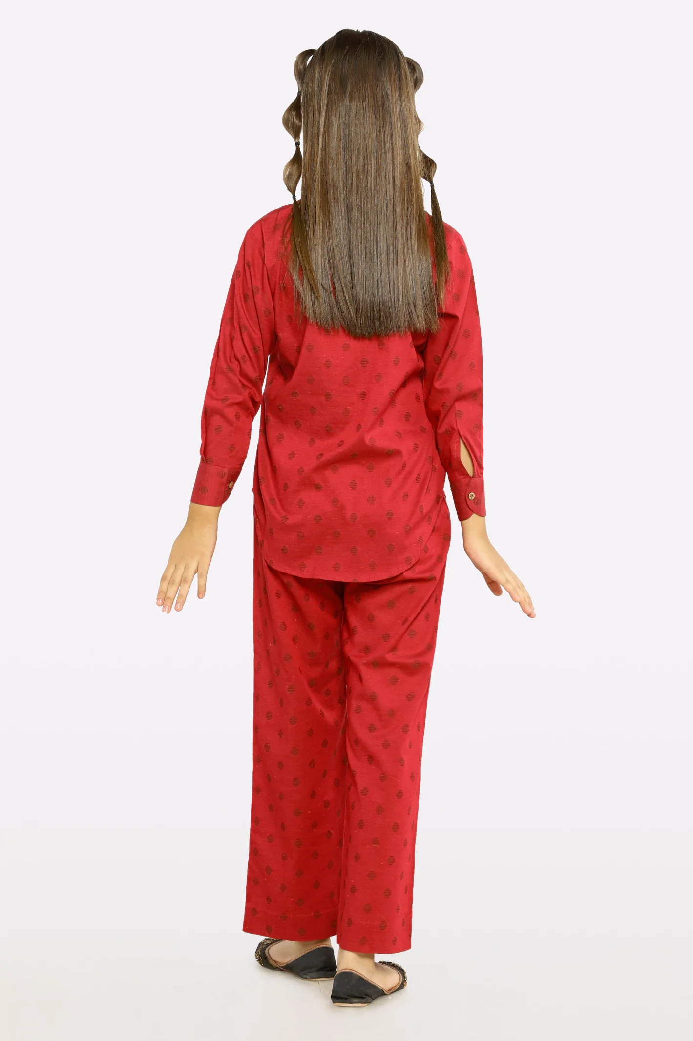 Maroon Stylised Teens 2PC - Image 2