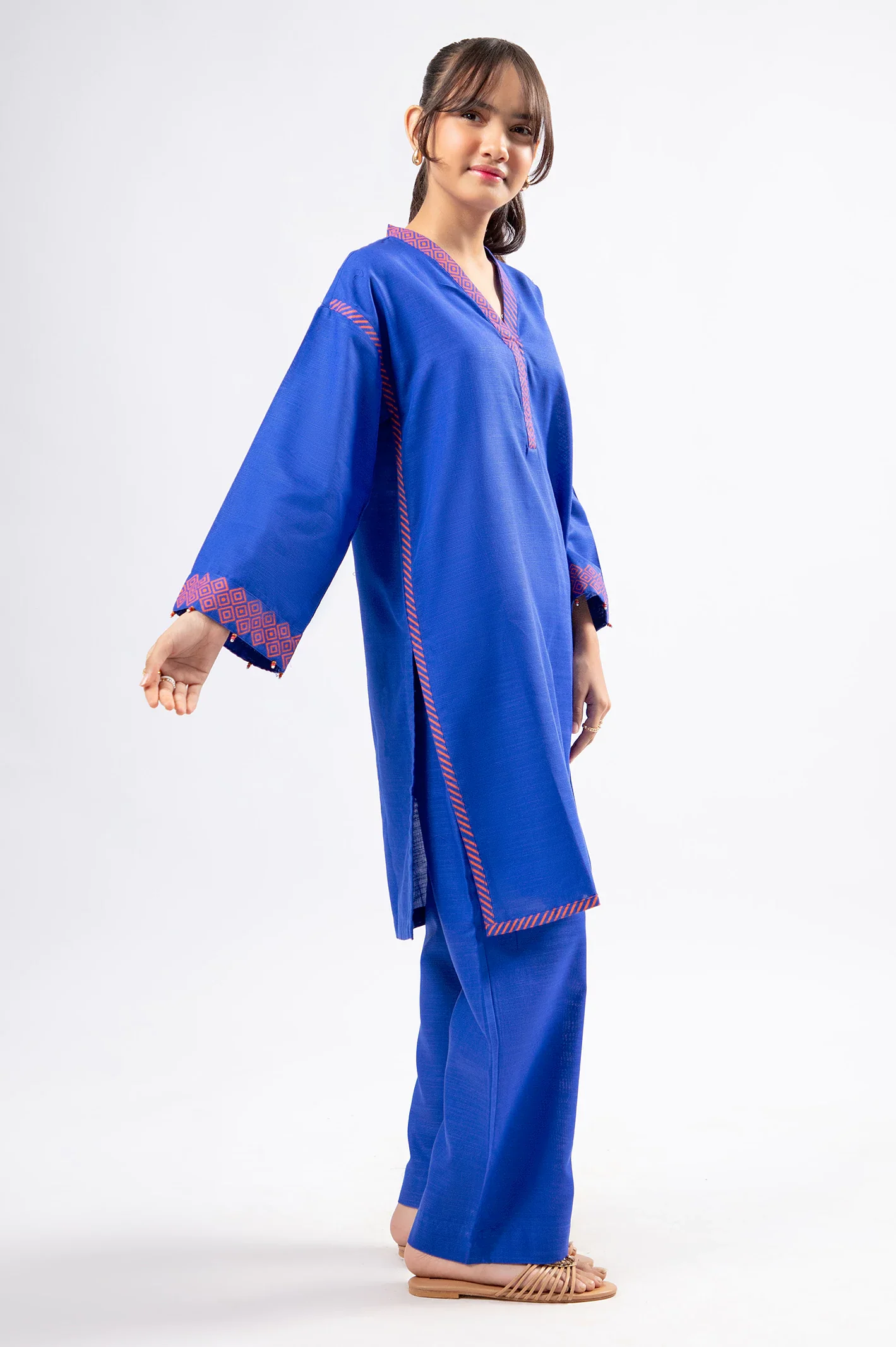 Royal Blue Stylised Teens 2PC - Image 3