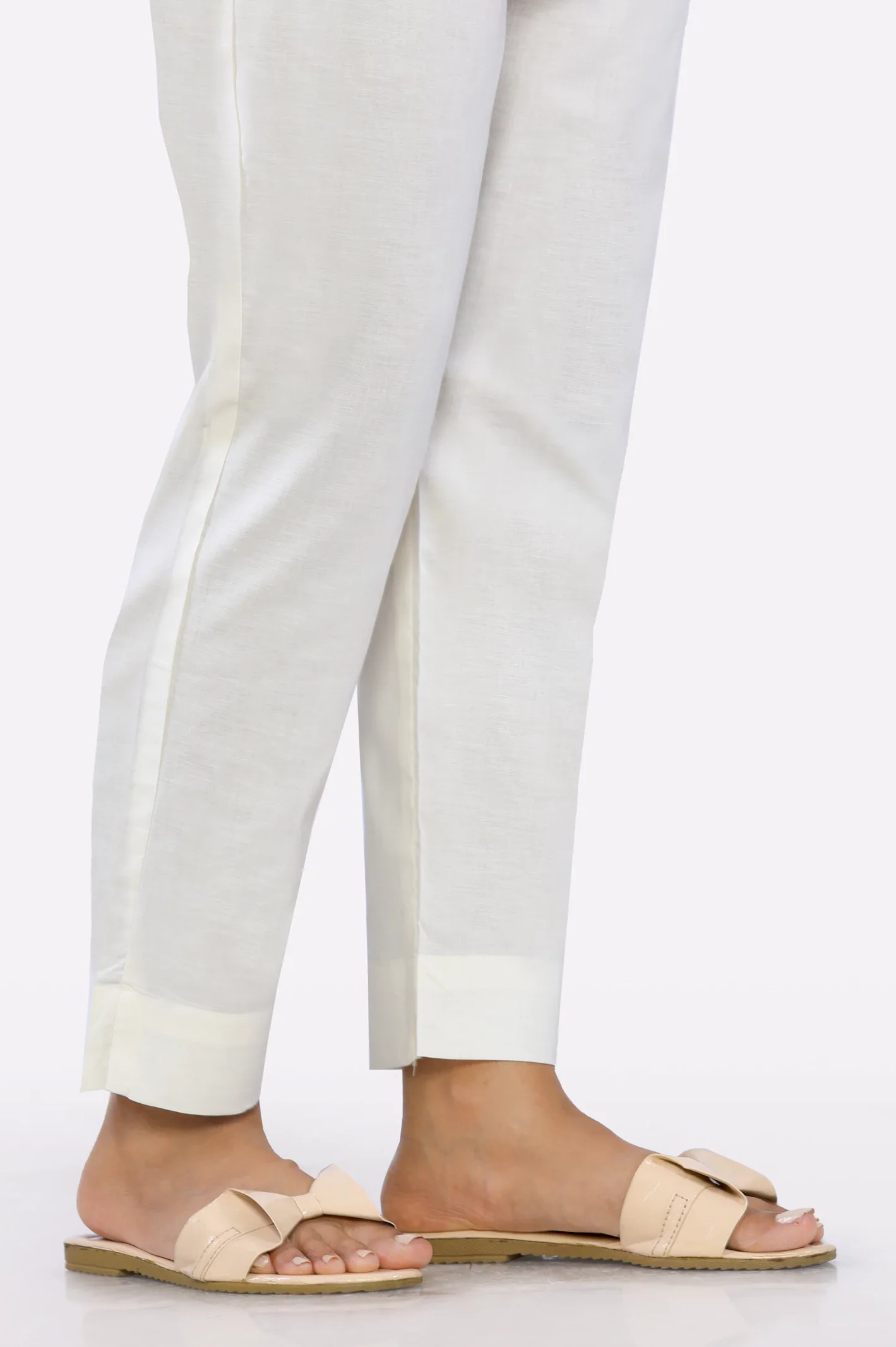 Cream Plain Trouser - Image 2