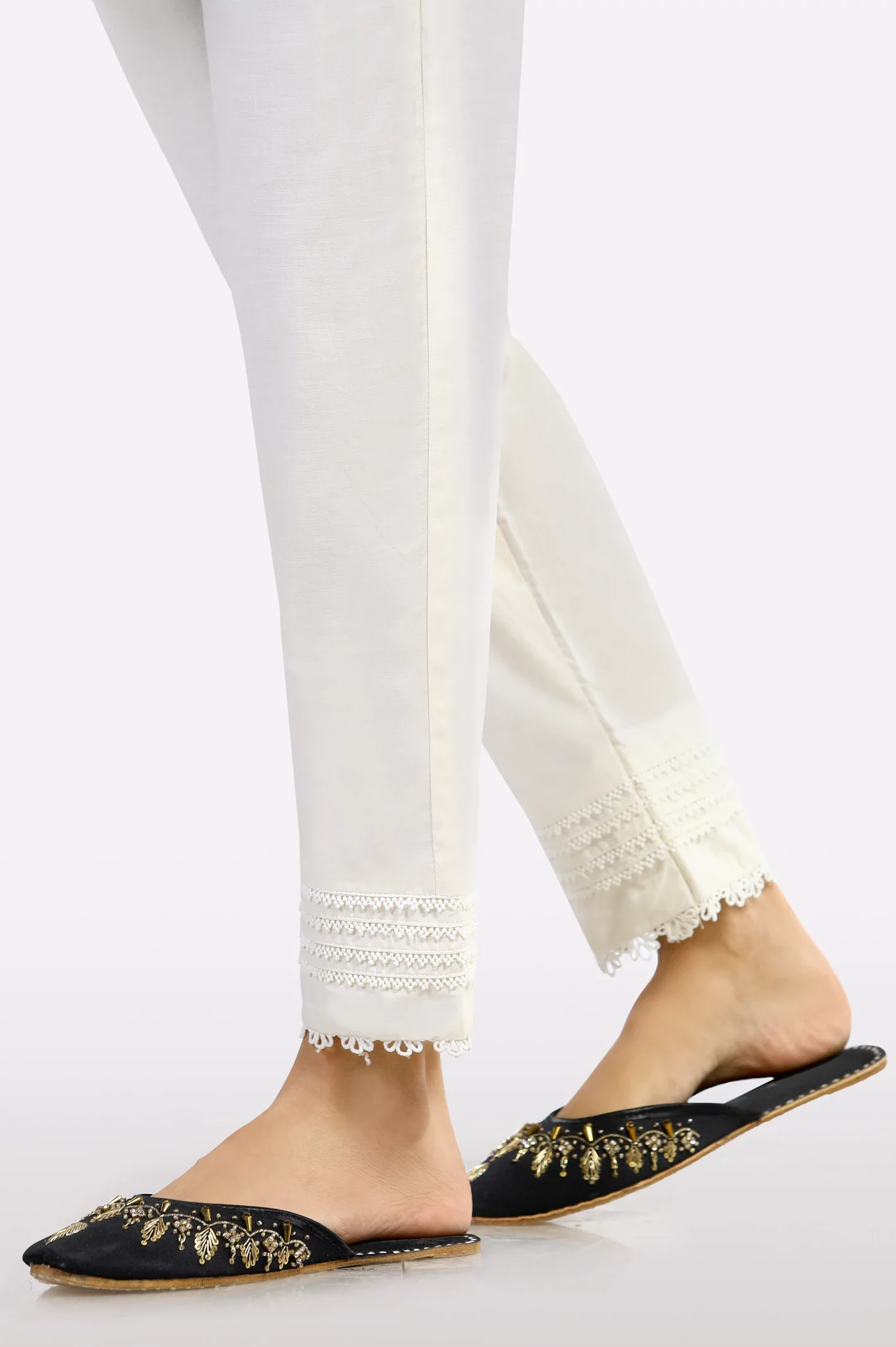 Cream Lace Trouser - Image 2