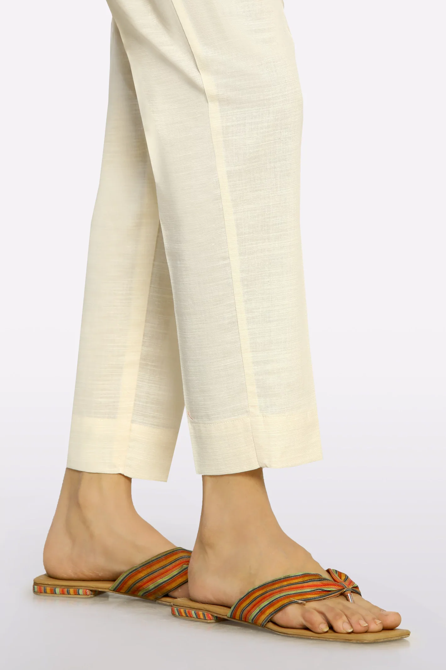 Cream Plain Trouser - Image 2