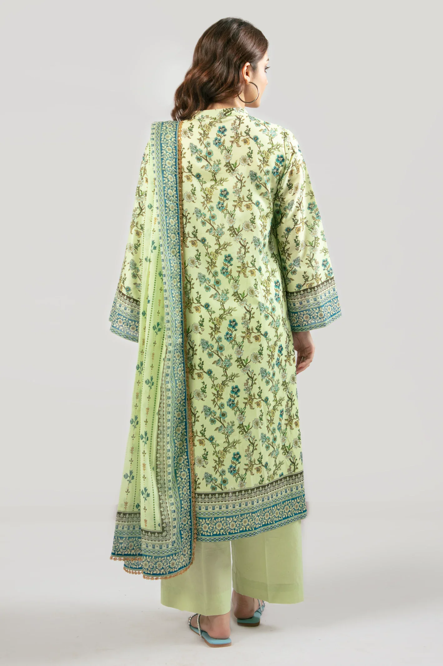 Mint Printed 3PC Unstitched - Image 5