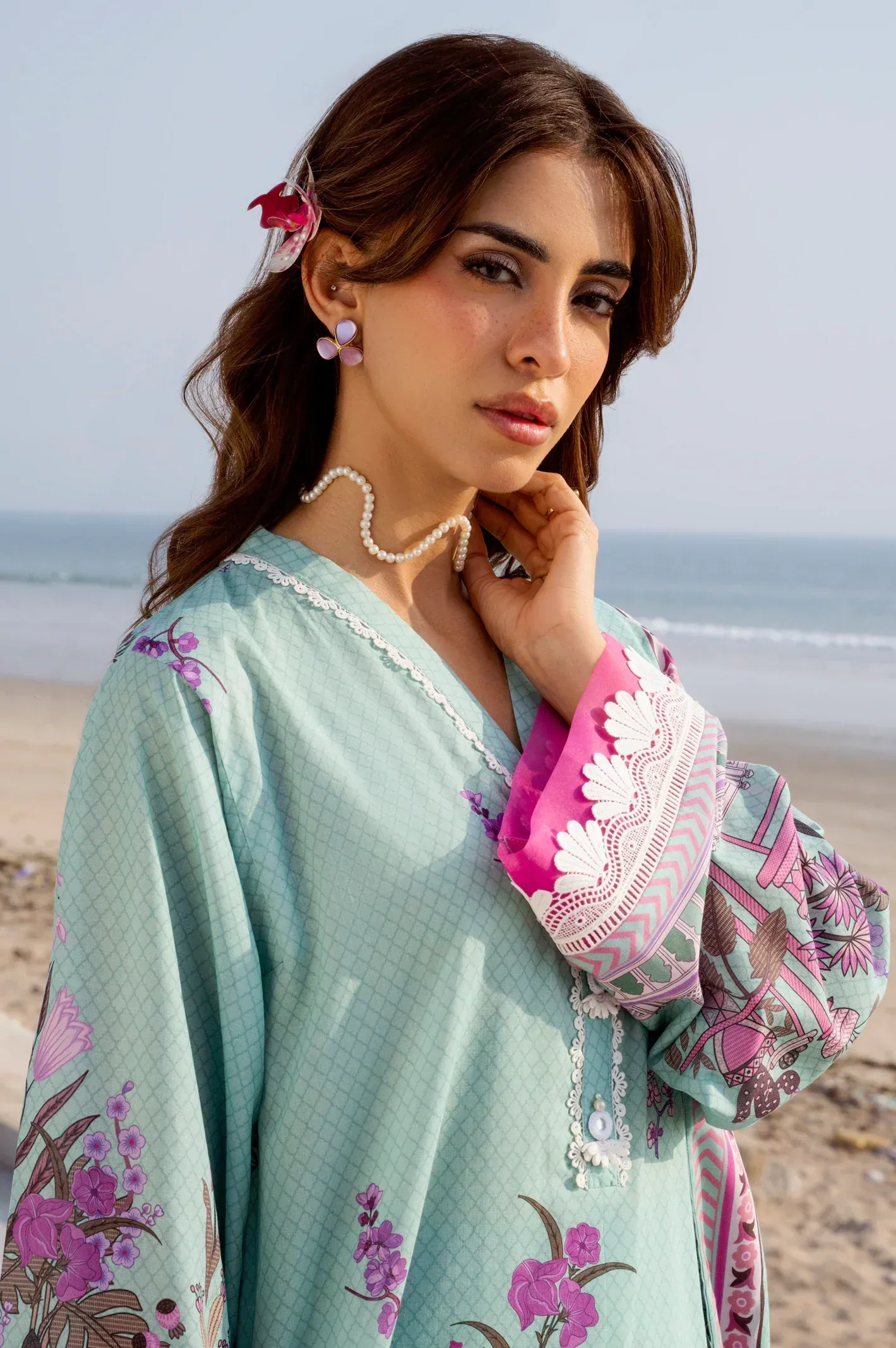 Printed Lawn-Mint Unstitched 3PC - Image 5