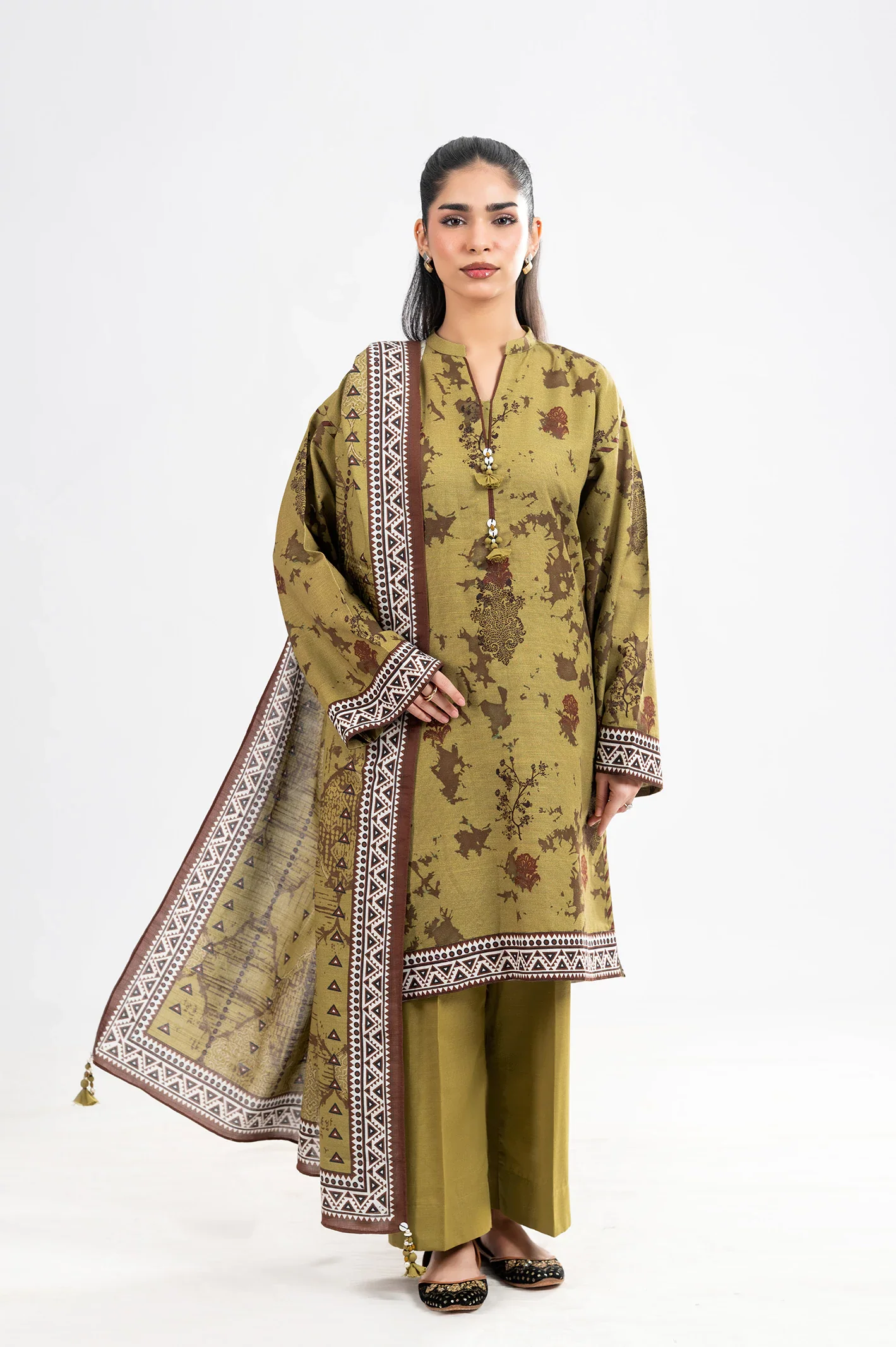 Printed Unstitched 3PC